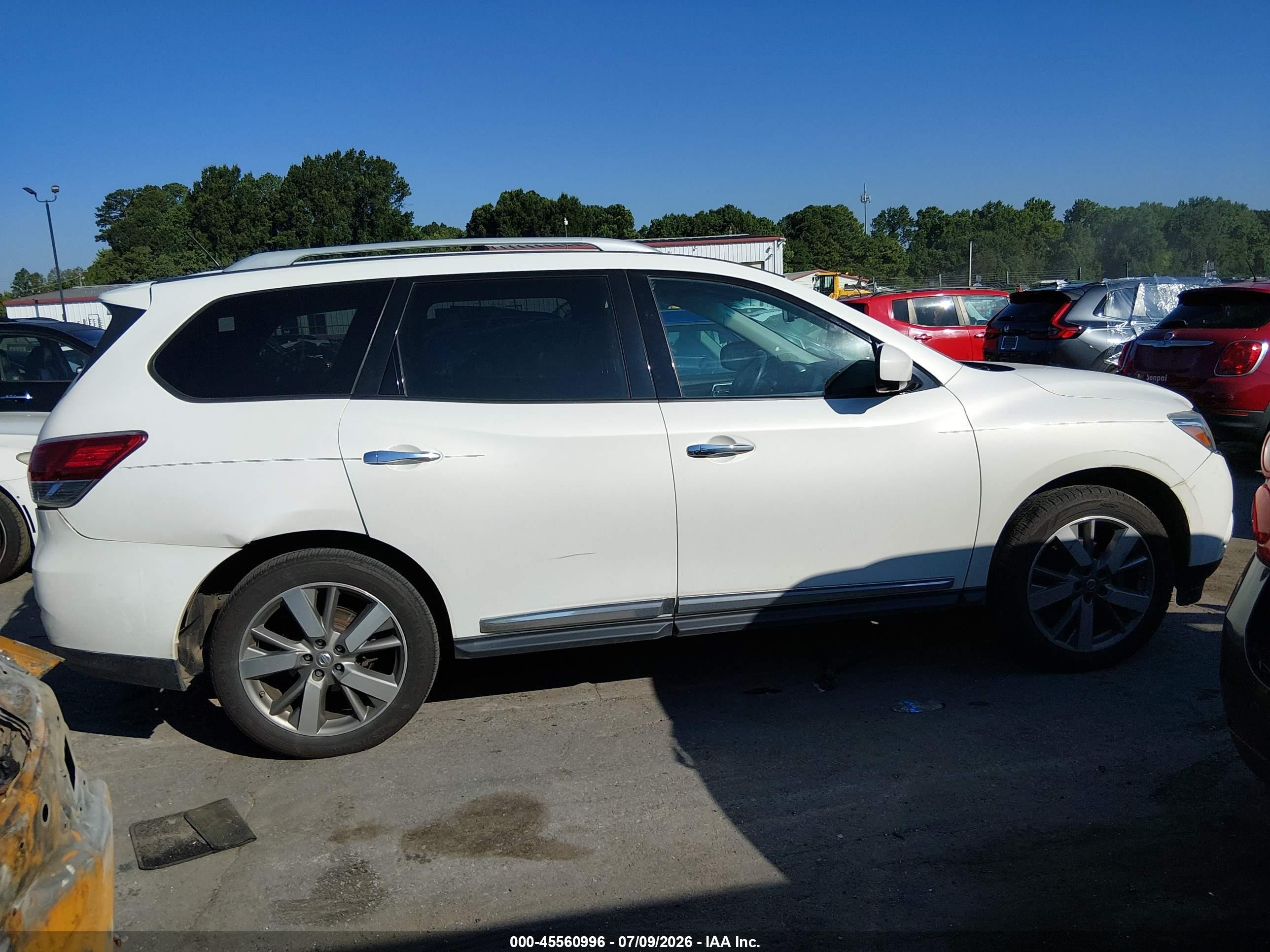 2014 Nissan Pathfinder Platinum White vin: 5N1AR2MM4EC633900