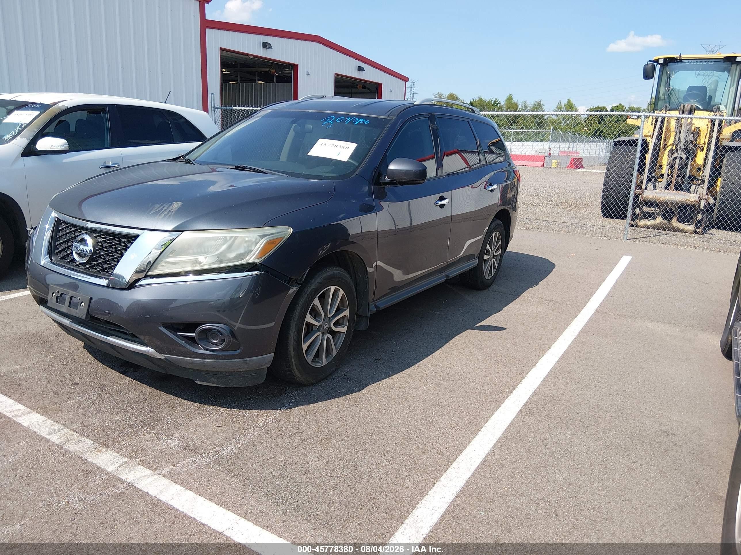 2014 Nissan Pathfinder Sv Blue vin: 5N1AR2MM4EC695524