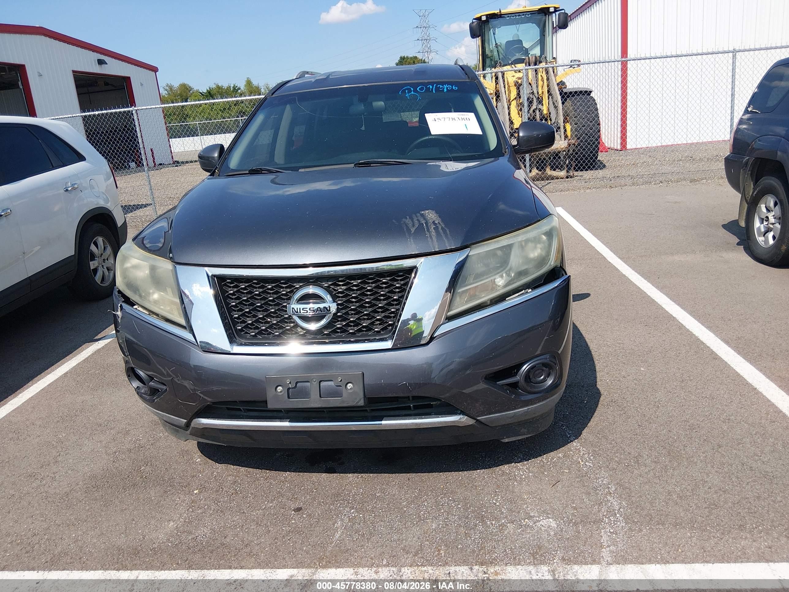 2014 Nissan Pathfinder Sv Blue vin: 5N1AR2MM4EC695524