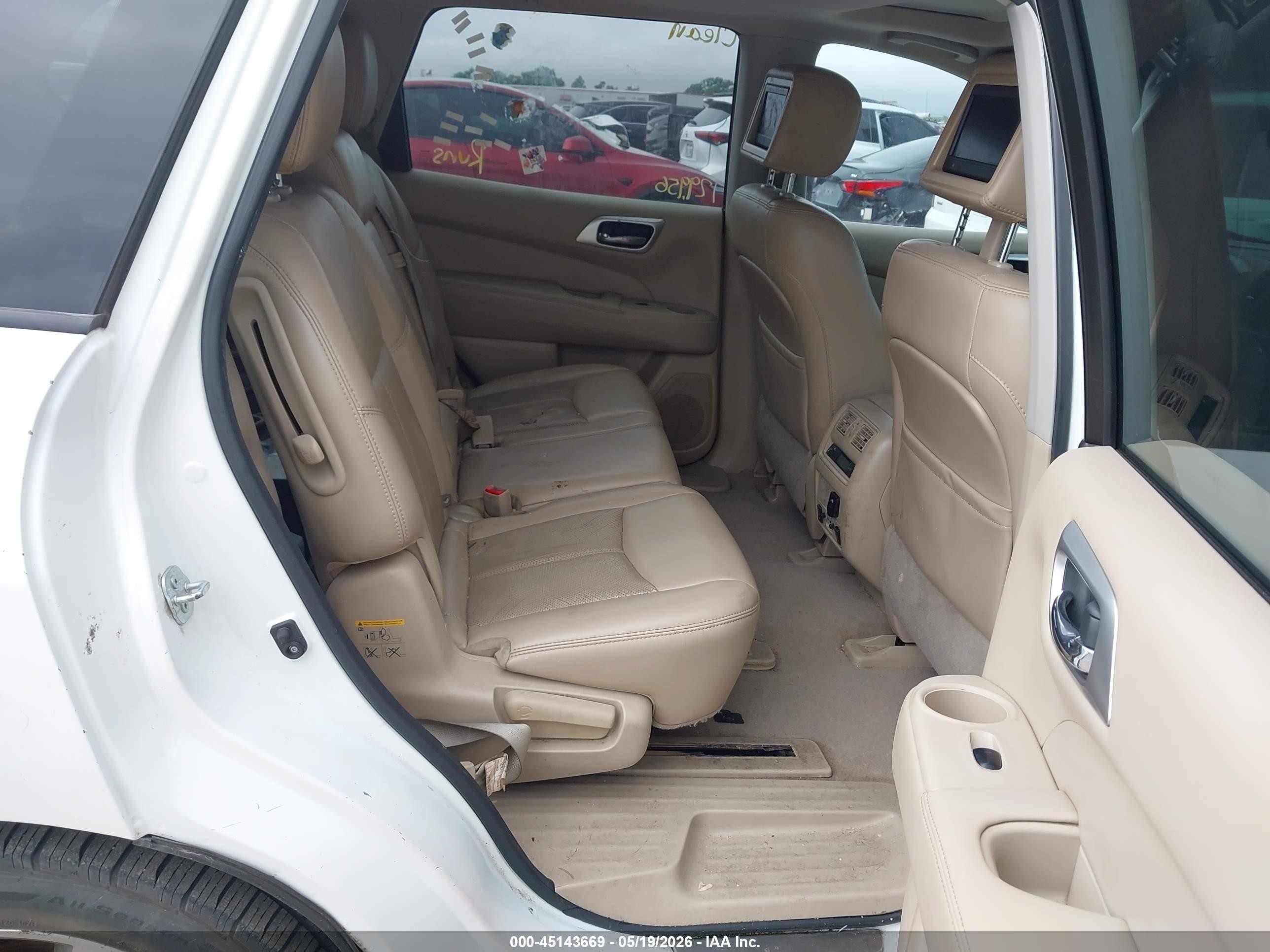 2014 Nissan Pathfinder Platinum Белый vin: 5N1AR2MM4EC703279