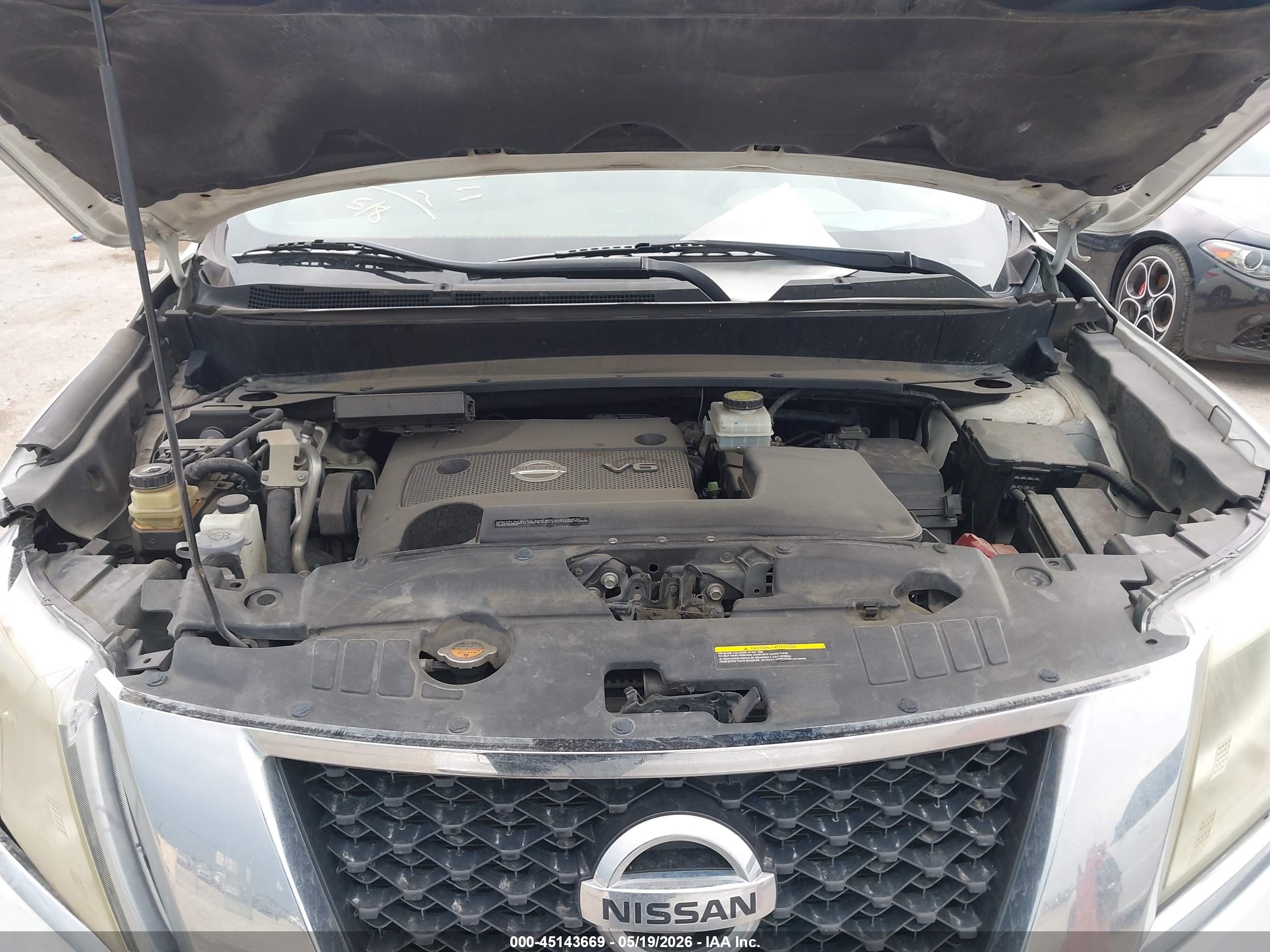 2014 Nissan Pathfinder Platinum Белый vin: 5N1AR2MM4EC703279