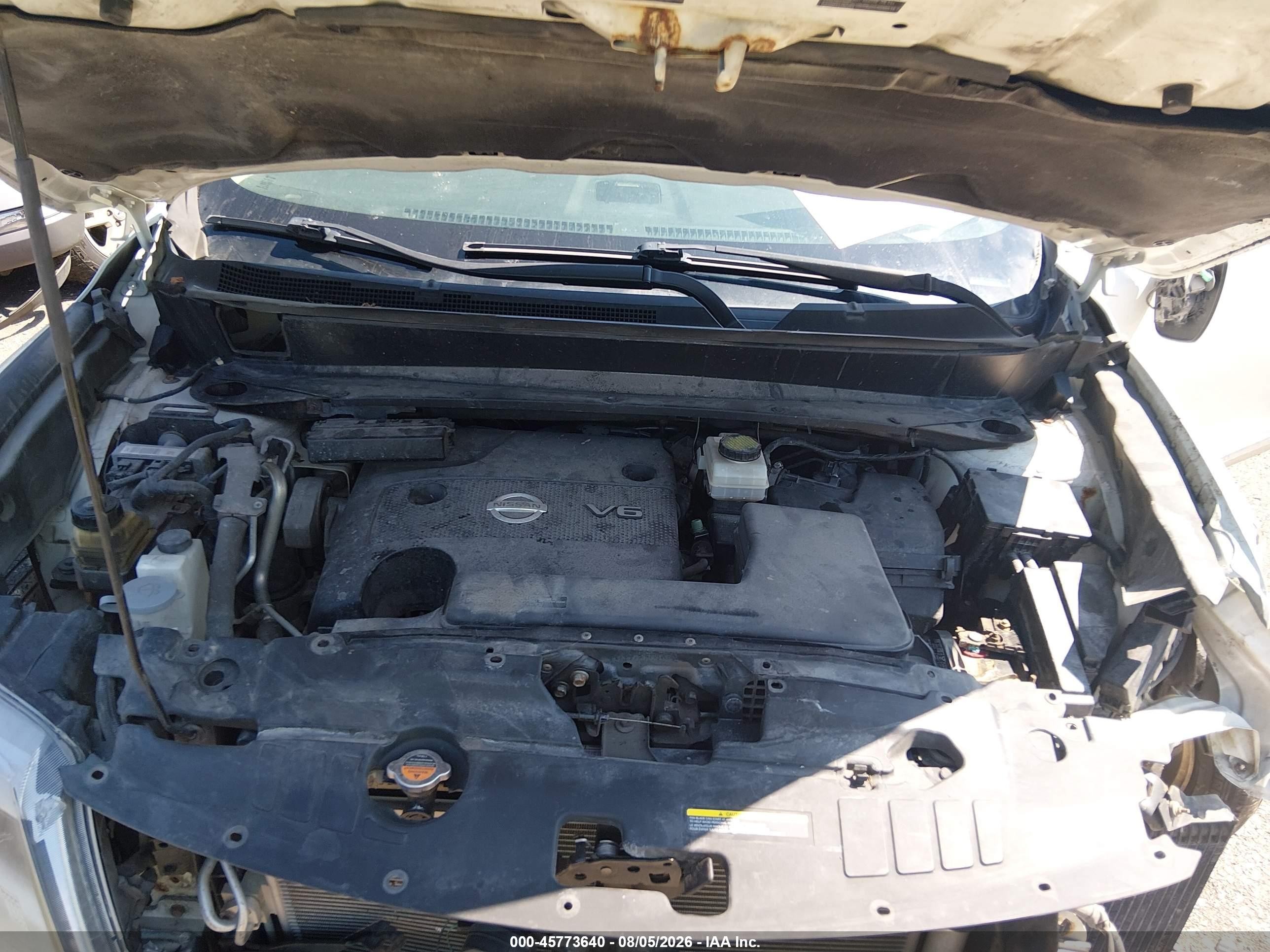2014 Nissan Pathfinder Platinum Белый vin: 5N1AR2MM4EC714928
