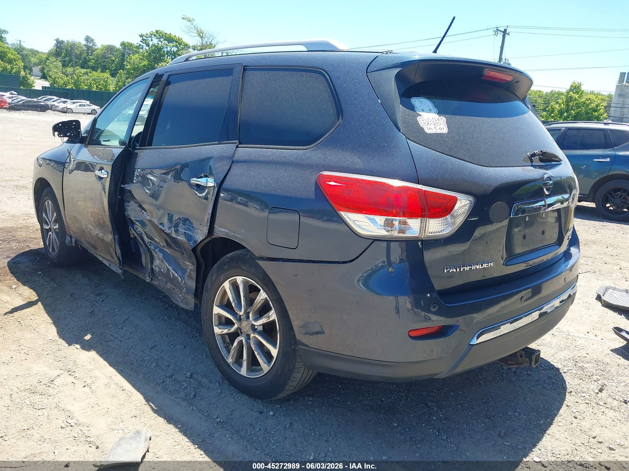 2014 Nissan Pathfinder Sv Blue vin: 5N1AR2MM4EC731499