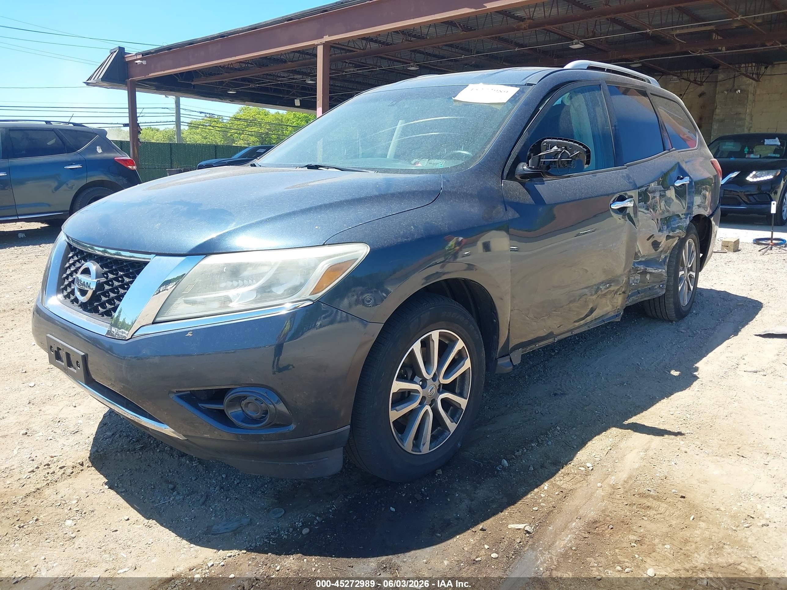 2014 Nissan Pathfinder Sv Blue vin: 5N1AR2MM4EC731499