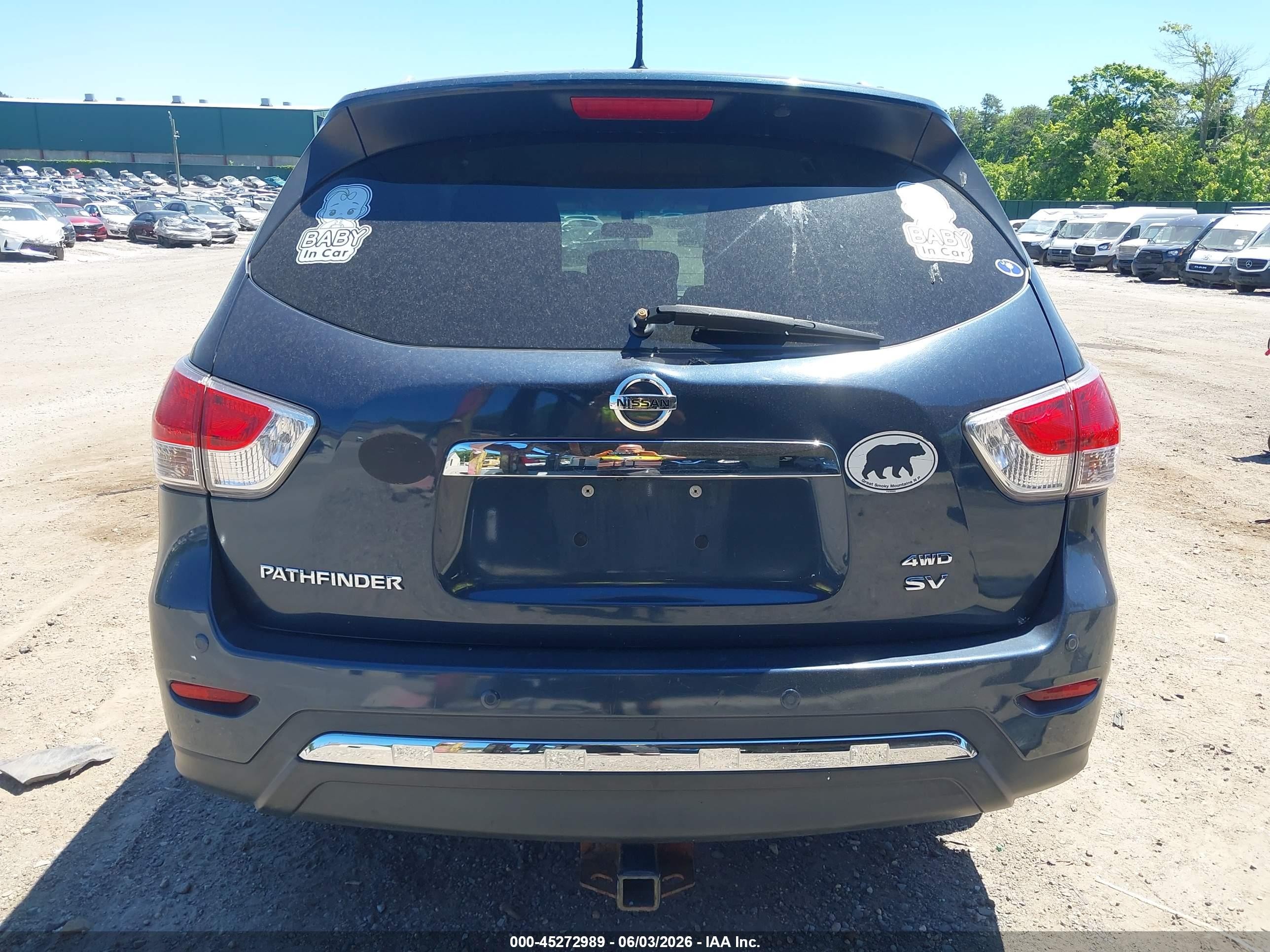 2014 Nissan Pathfinder Sv Blue vin: 5N1AR2MM4EC731499
