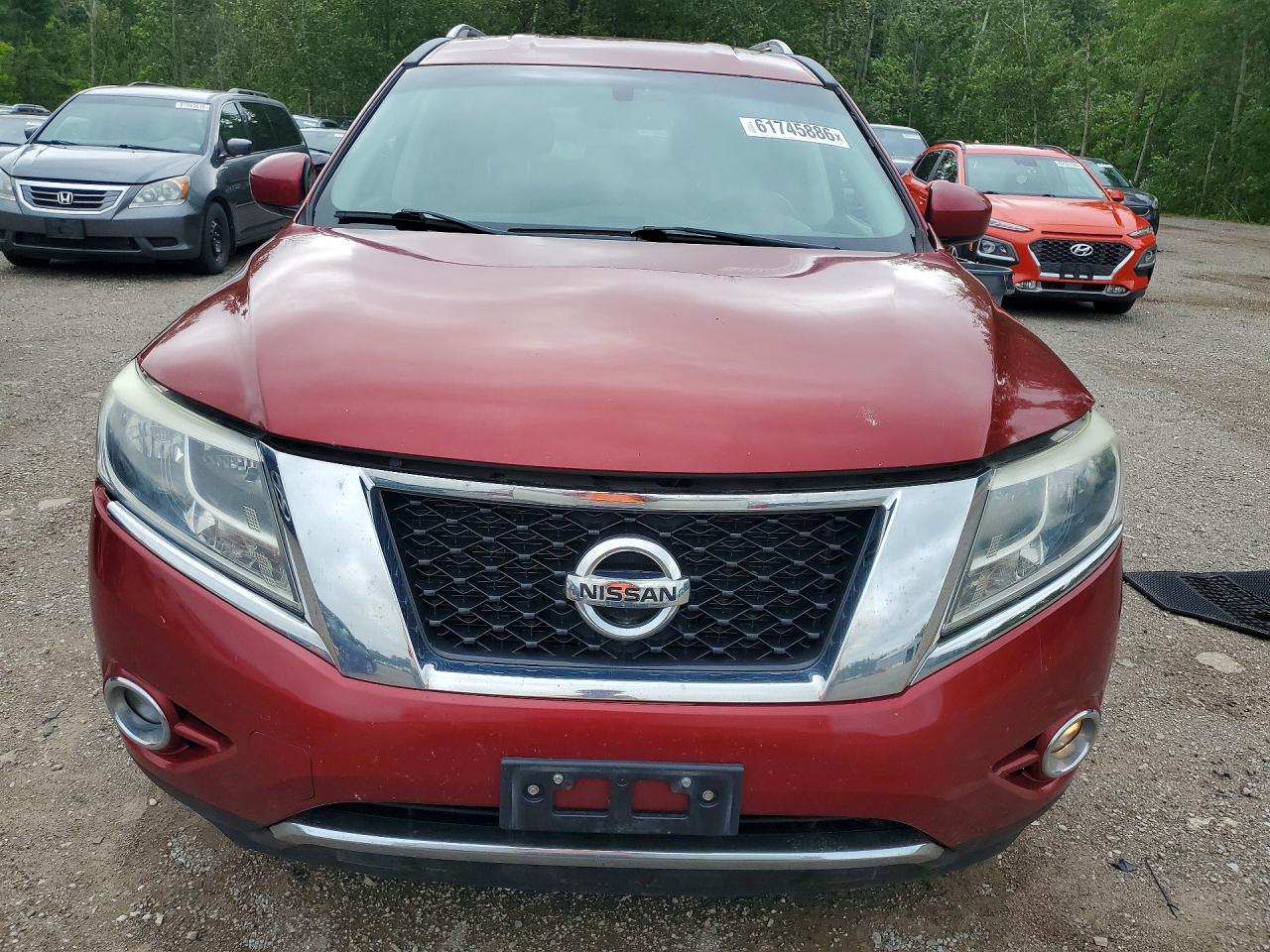 2015 Nissan Pathfinder S Red vin: 5N1AR2MM4FC629685