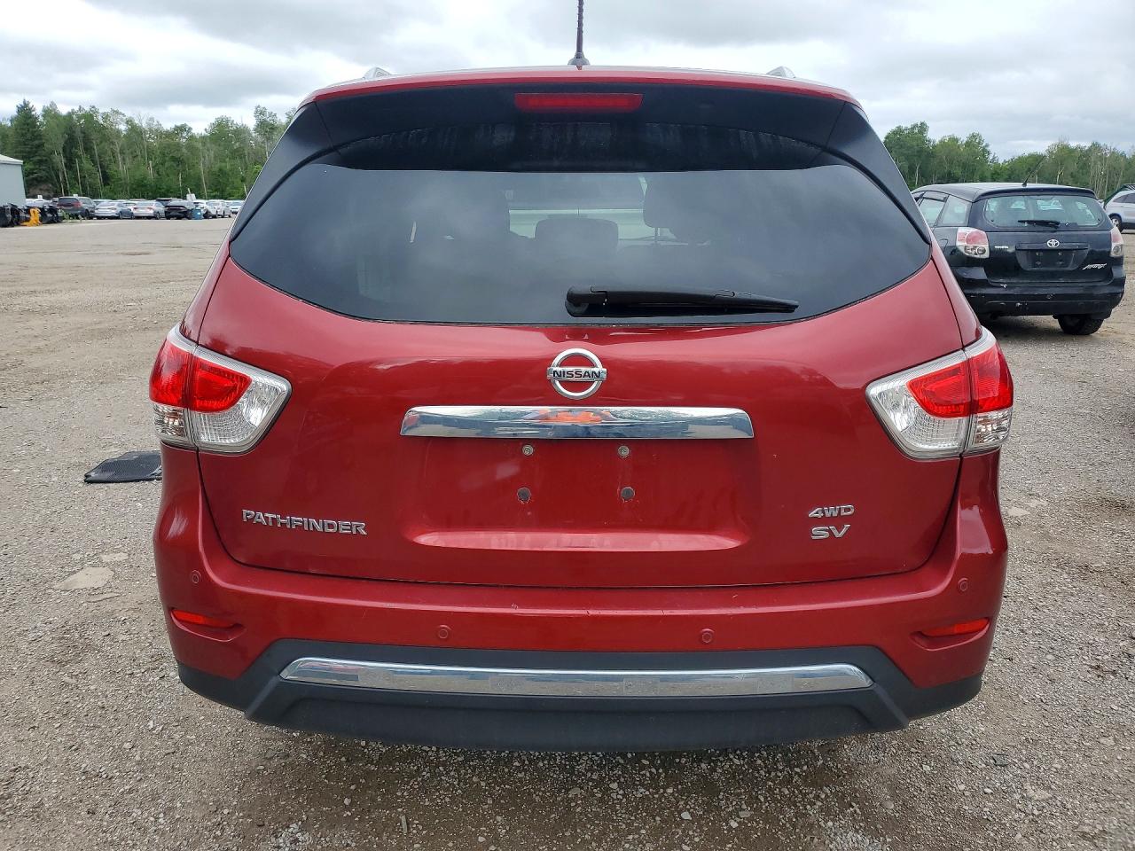 2015 Nissan Pathfinder S Red vin: 5N1AR2MM4FC629685
