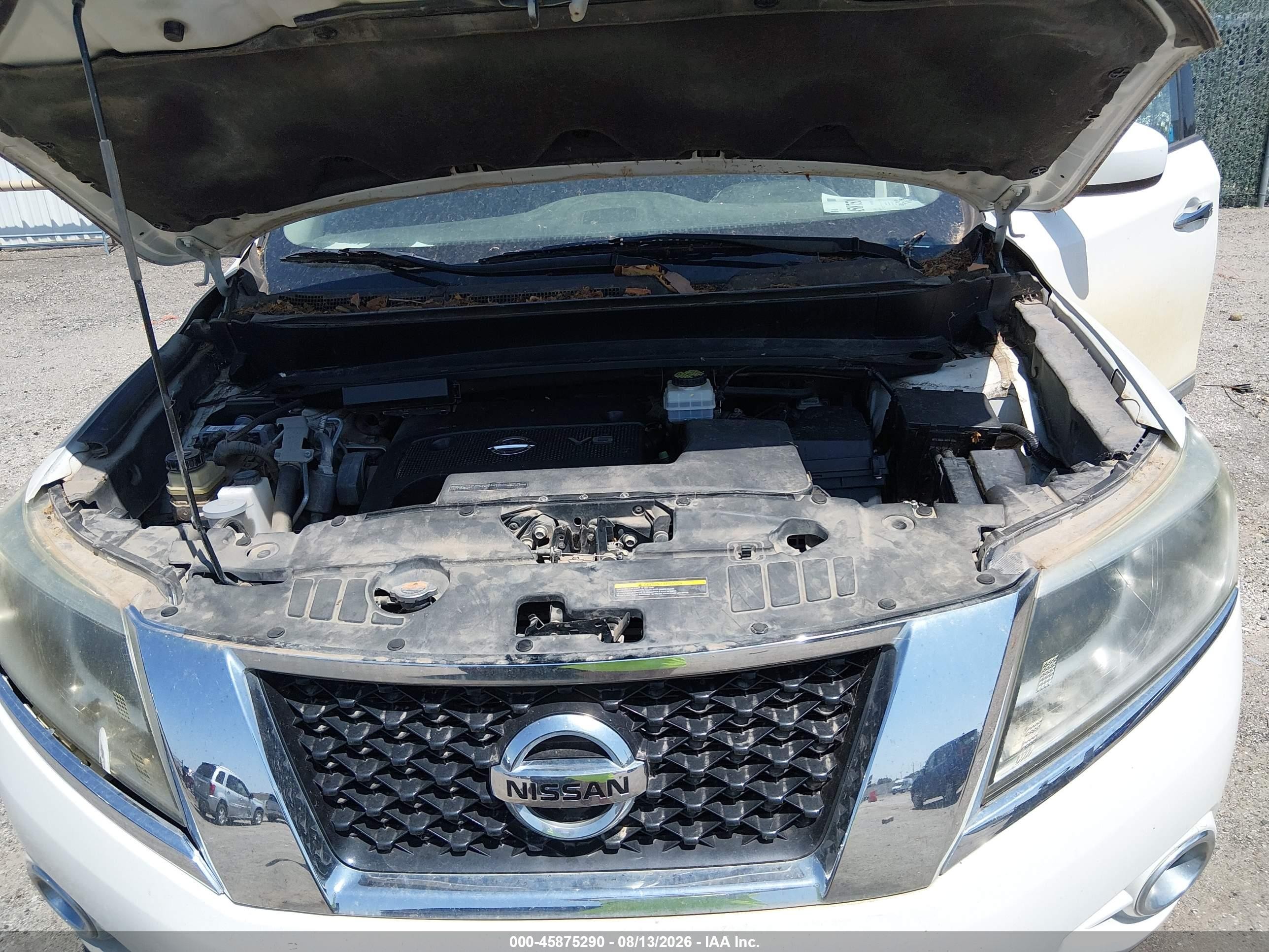 2015 Nissan Pathfinder Sl White vin: 5N1AR2MM4FC630979