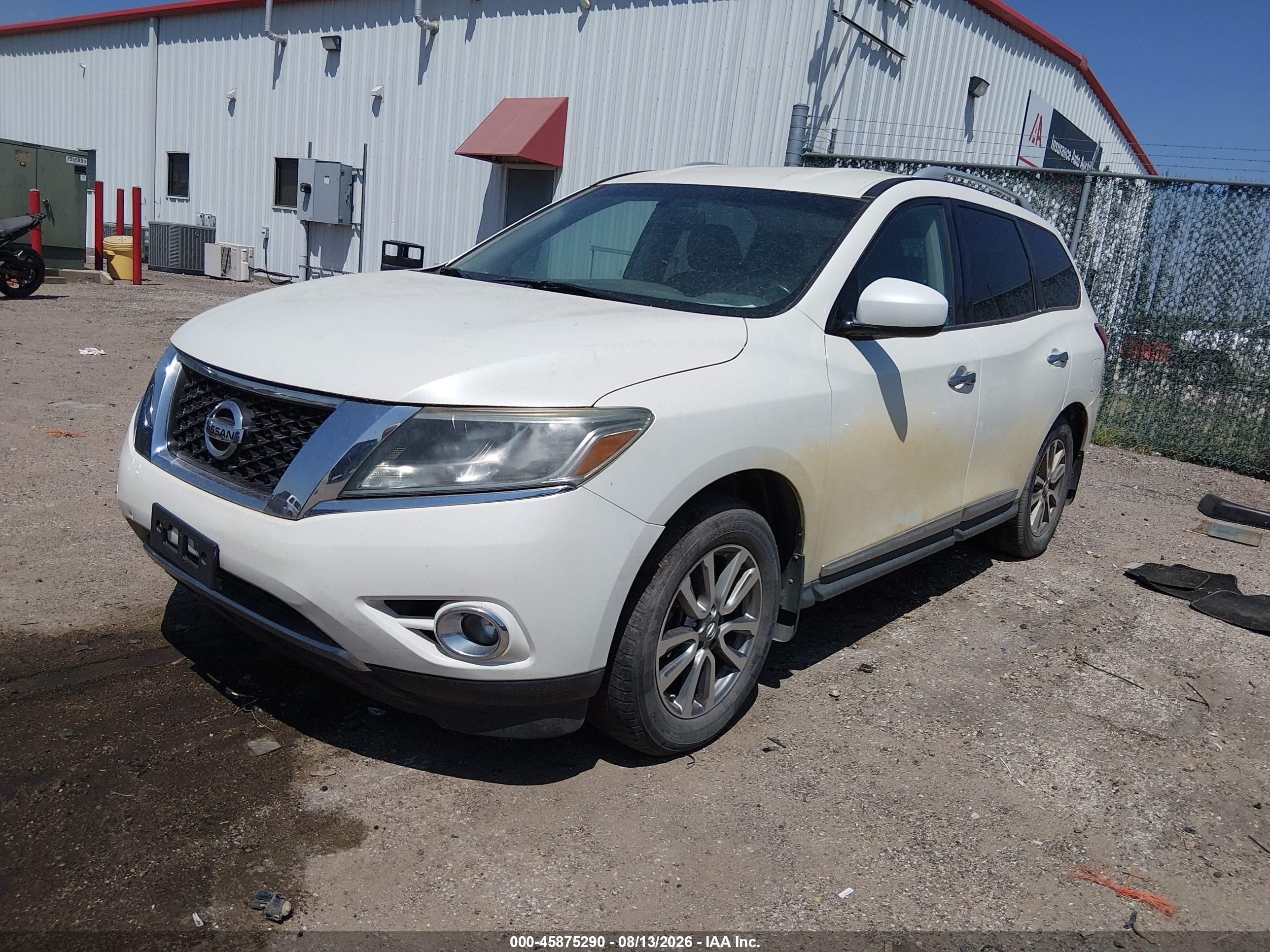 2015 Nissan Pathfinder Sl White vin: 5N1AR2MM4FC630979
