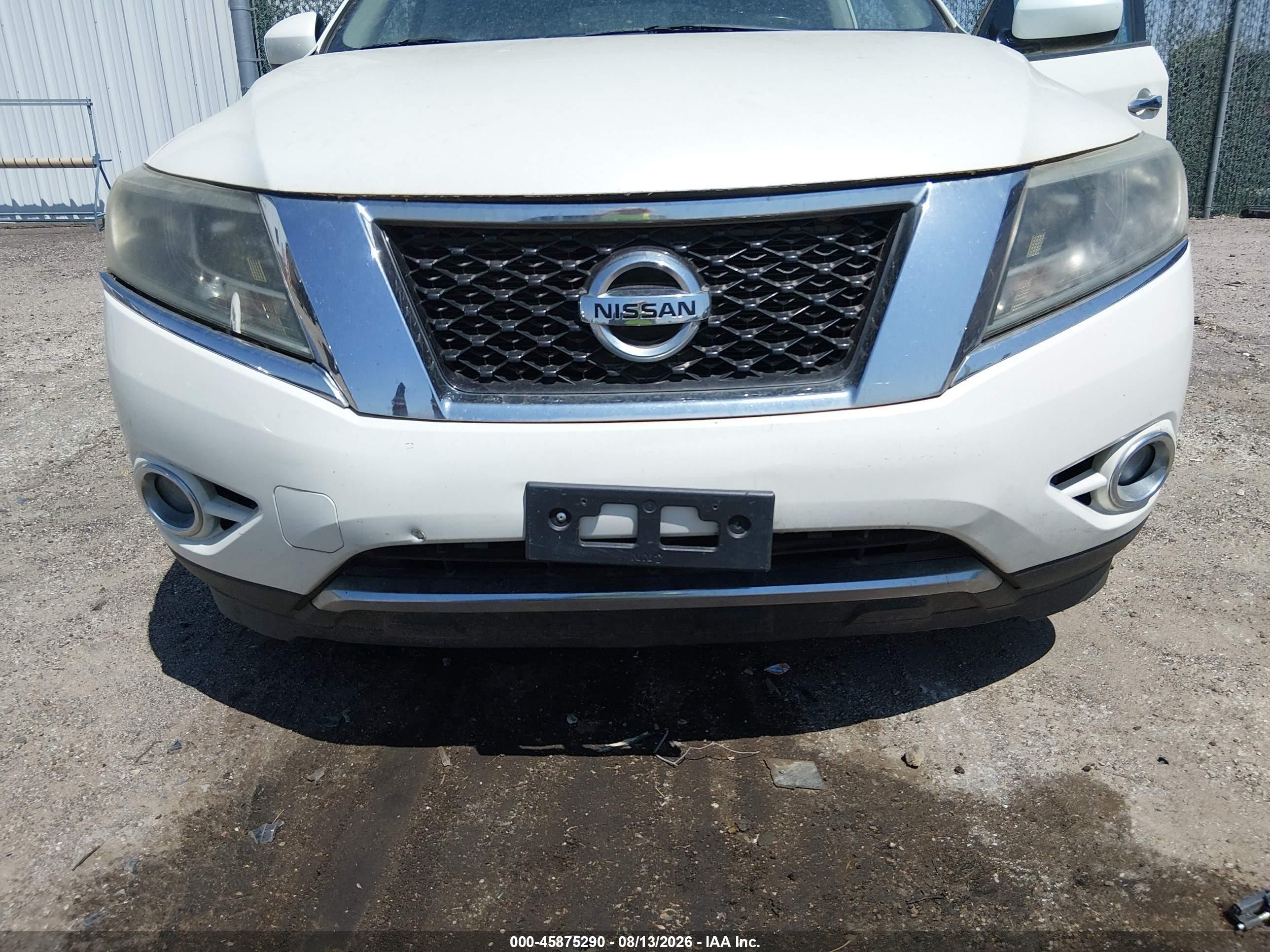 2015 Nissan Pathfinder Sl White vin: 5N1AR2MM4FC630979