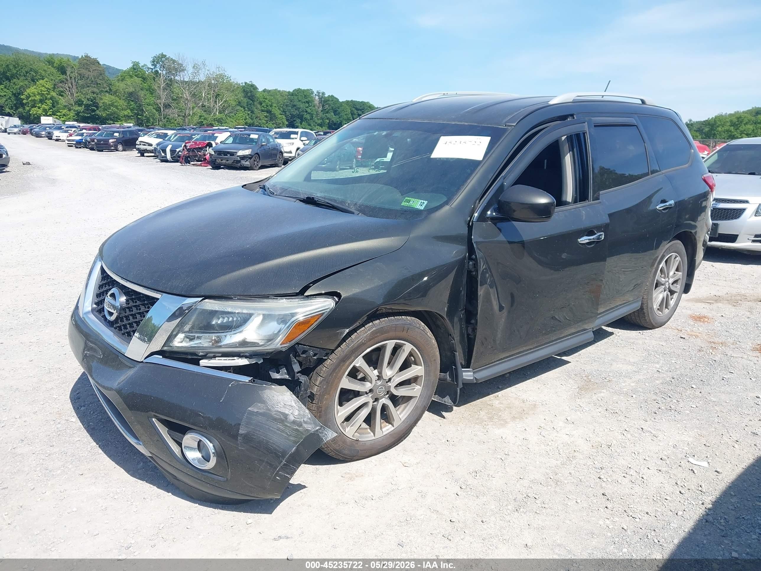 2015 Nissan Pathfinder Sv Gray vin: 5N1AR2MM4FC671855