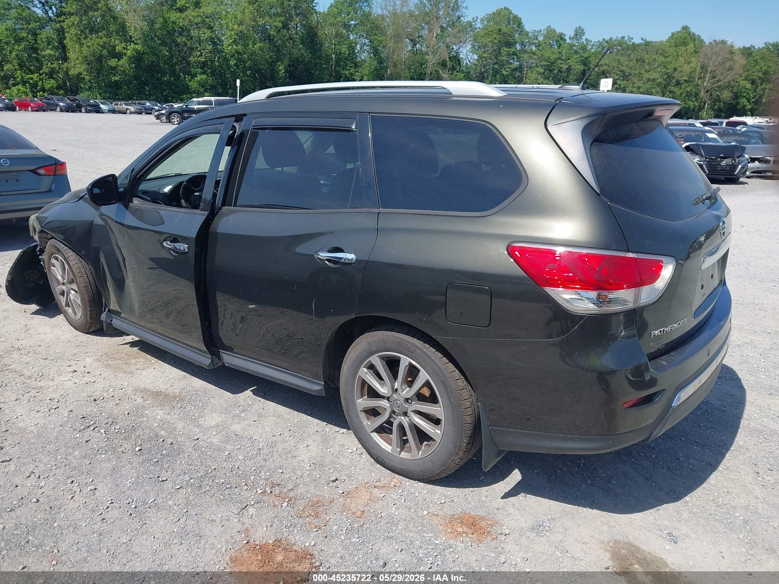 2015 Nissan Pathfinder Sv Gray vin: 5N1AR2MM4FC671855