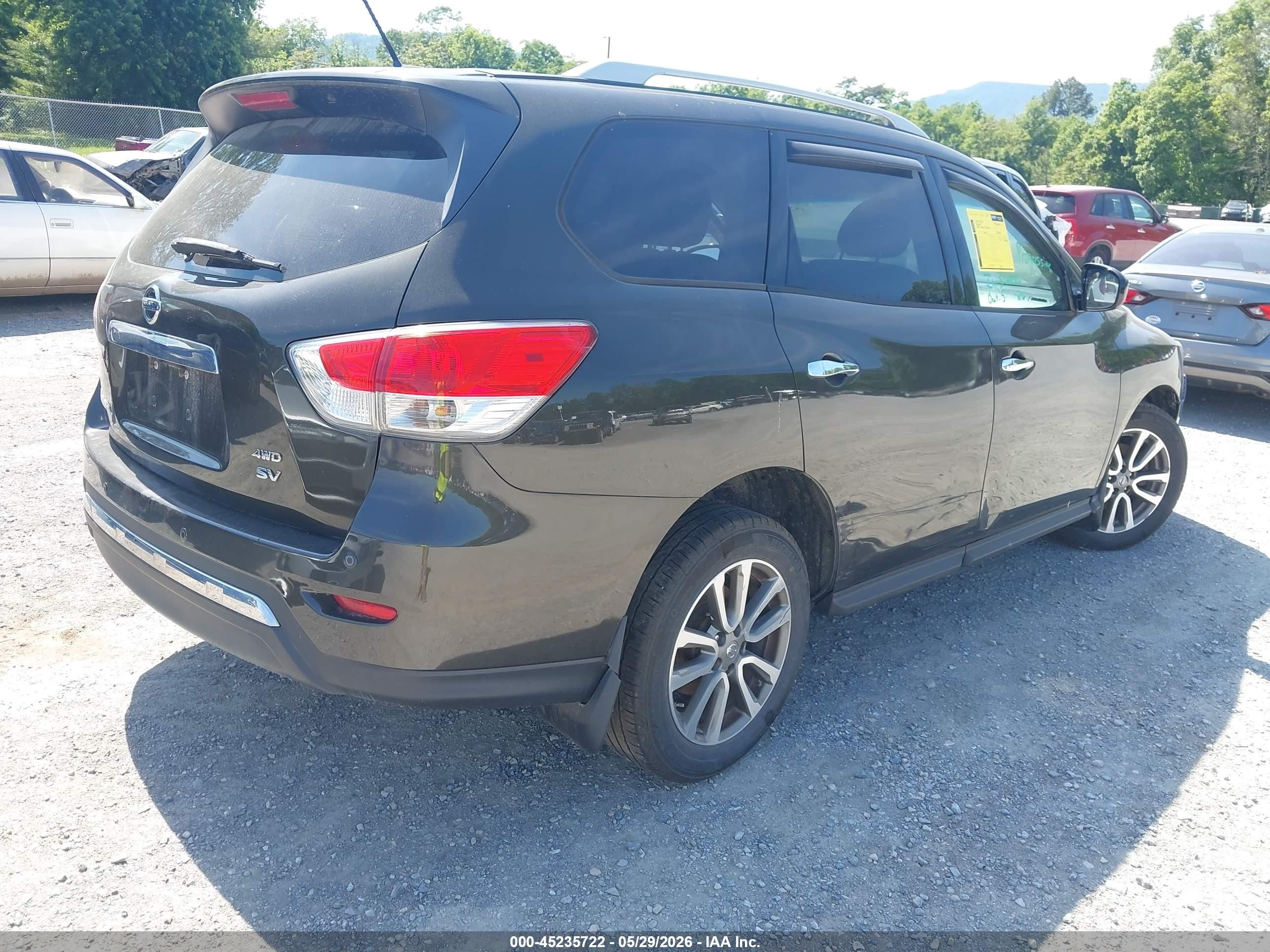 2015 Nissan Pathfinder Sv Gray vin: 5N1AR2MM4FC671855