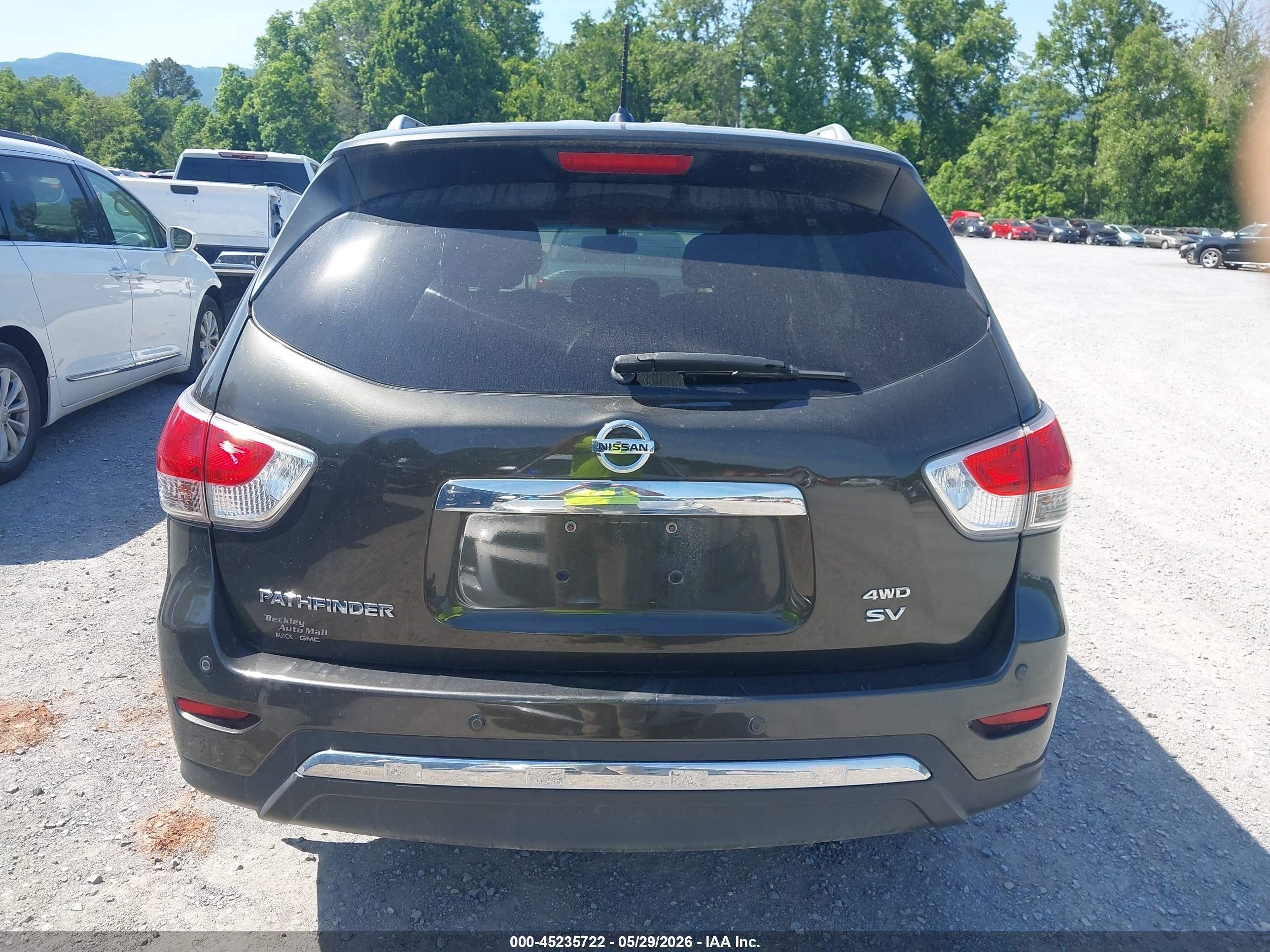 2015 Nissan Pathfinder Sv Gray vin: 5N1AR2MM4FC671855
