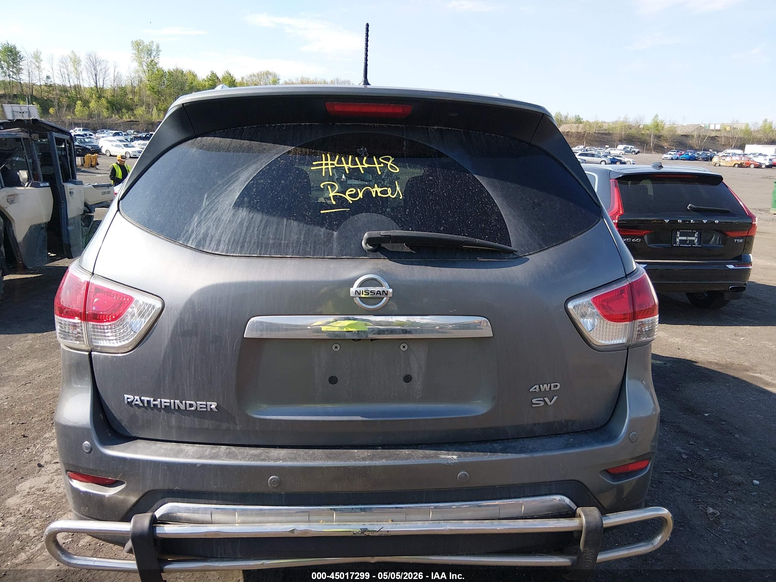 2015 Nissan Pathfinder Sv Gray vin: 5N1AR2MM4FC673198