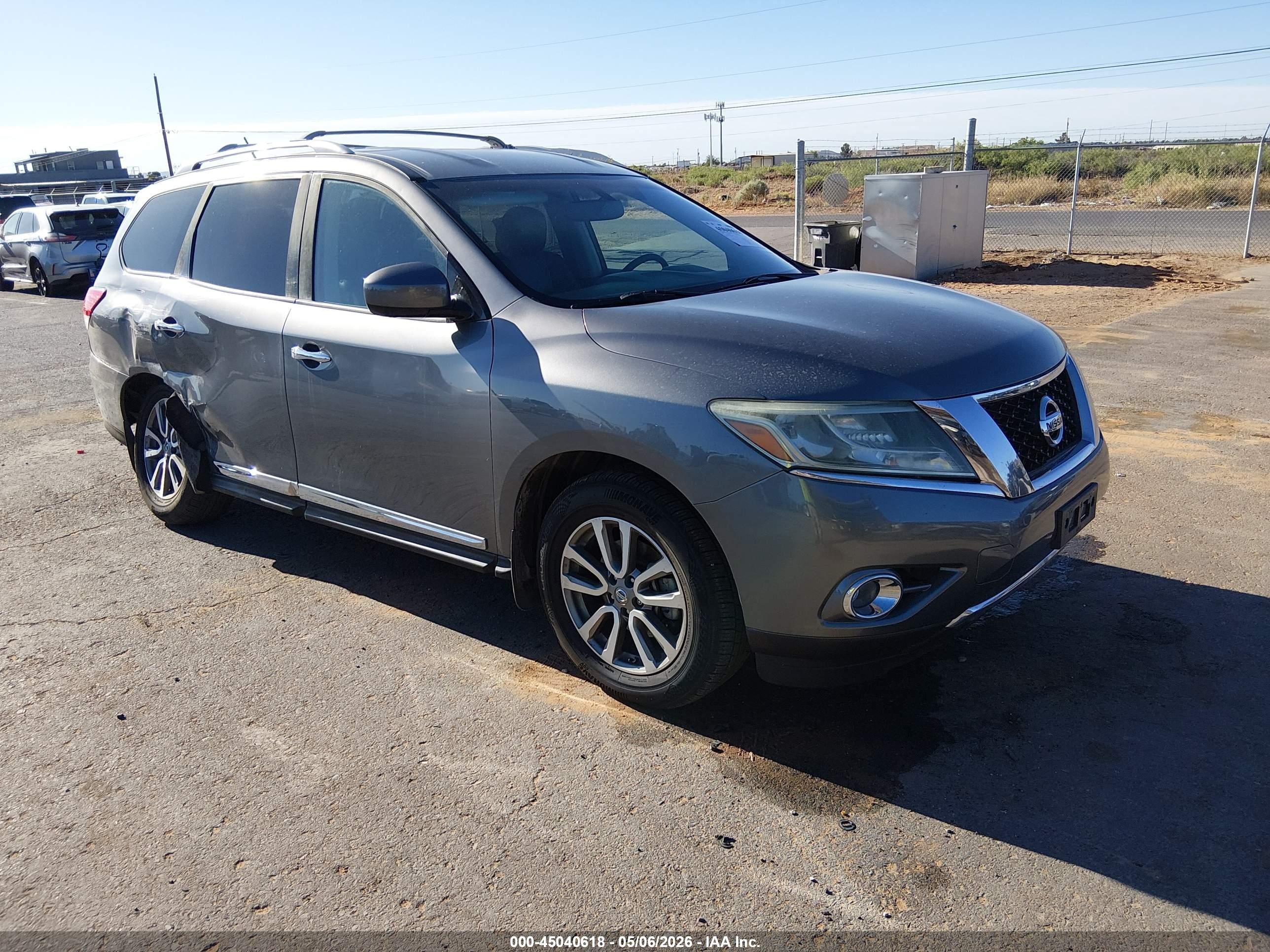 2015 Nissan Pathfinder Sl Gray vin: 5N1AR2MM4FC676778