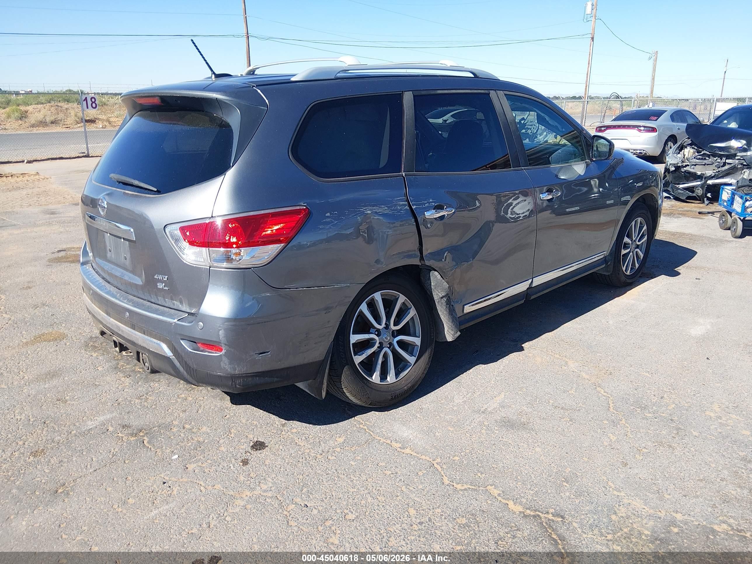 2015 Nissan Pathfinder Sl Gray vin: 5N1AR2MM4FC676778