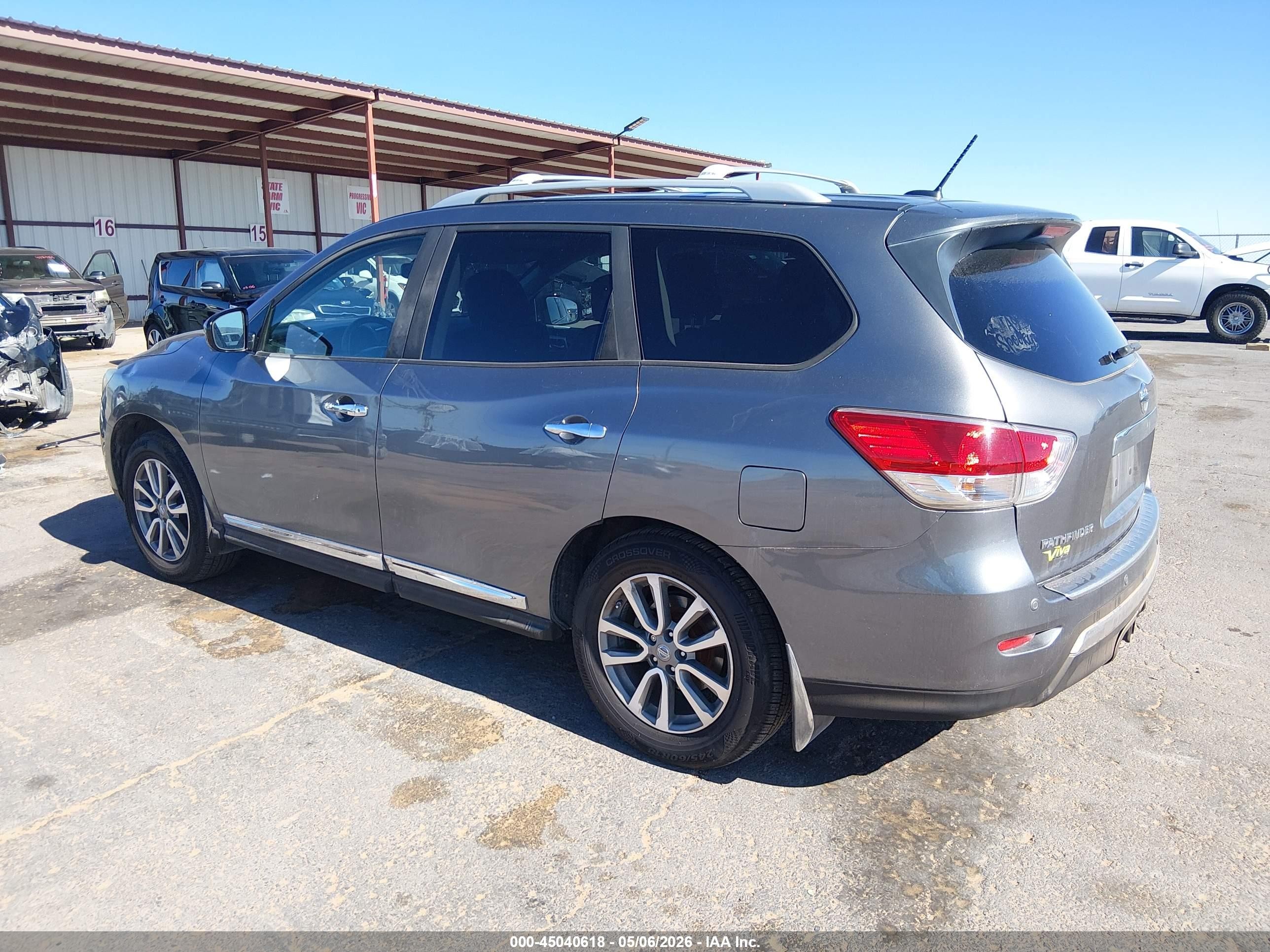 2015 Nissan Pathfinder Sl Gray vin: 5N1AR2MM4FC676778