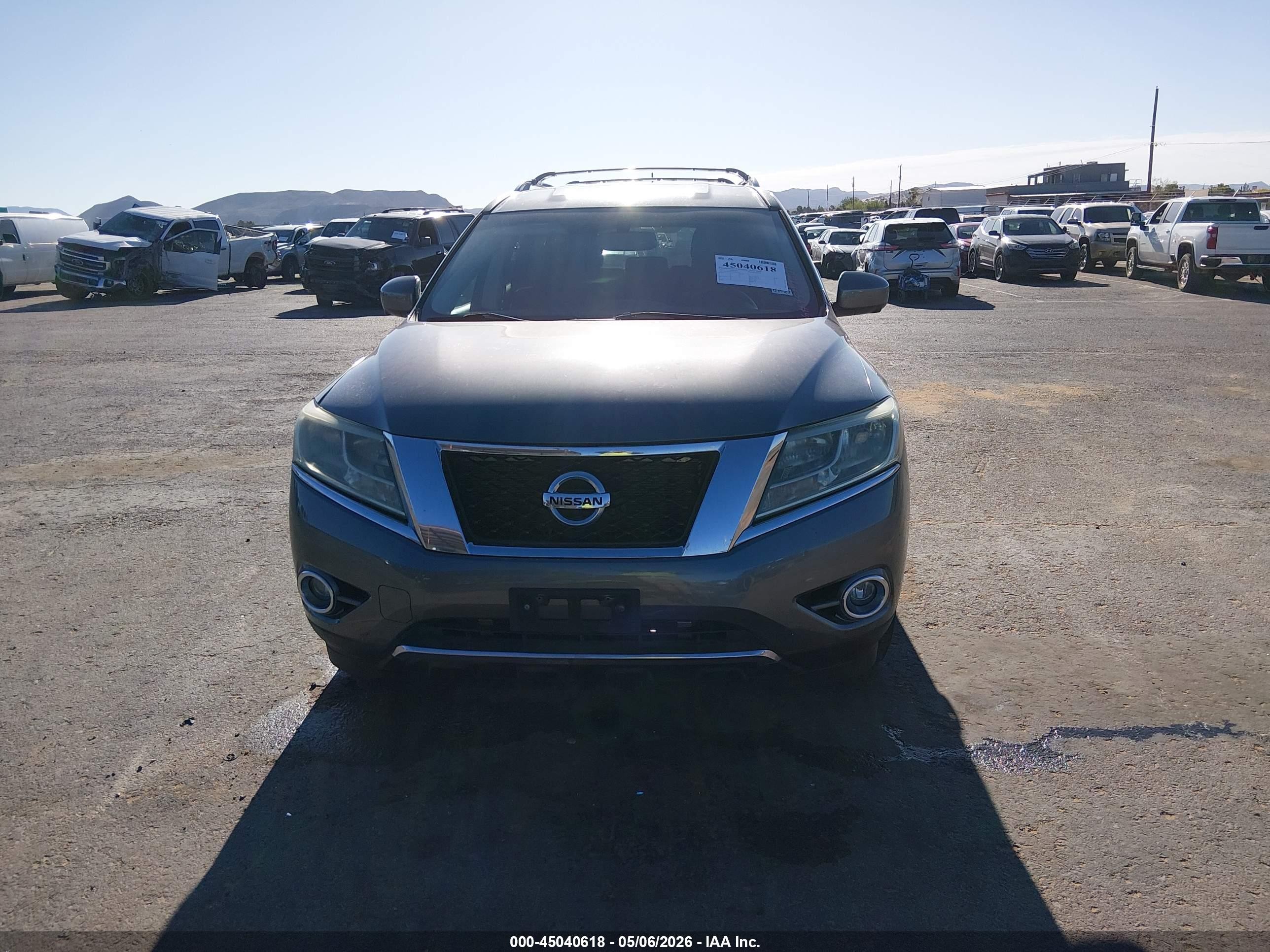 2015 Nissan Pathfinder Sl Gray vin: 5N1AR2MM4FC676778
