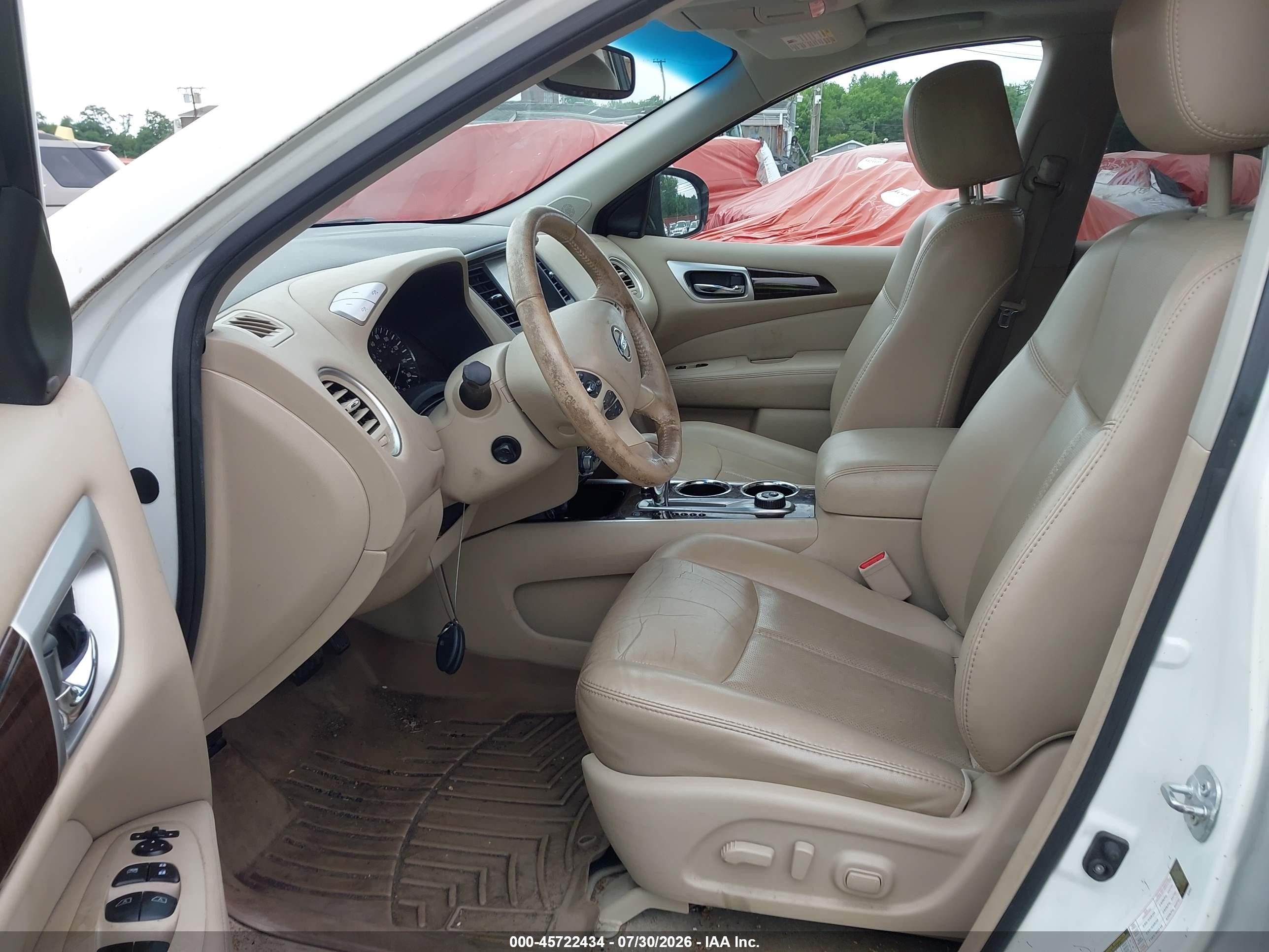 2015 Nissan Pathfinder Platinum White vin: 5N1AR2MM4FC715966