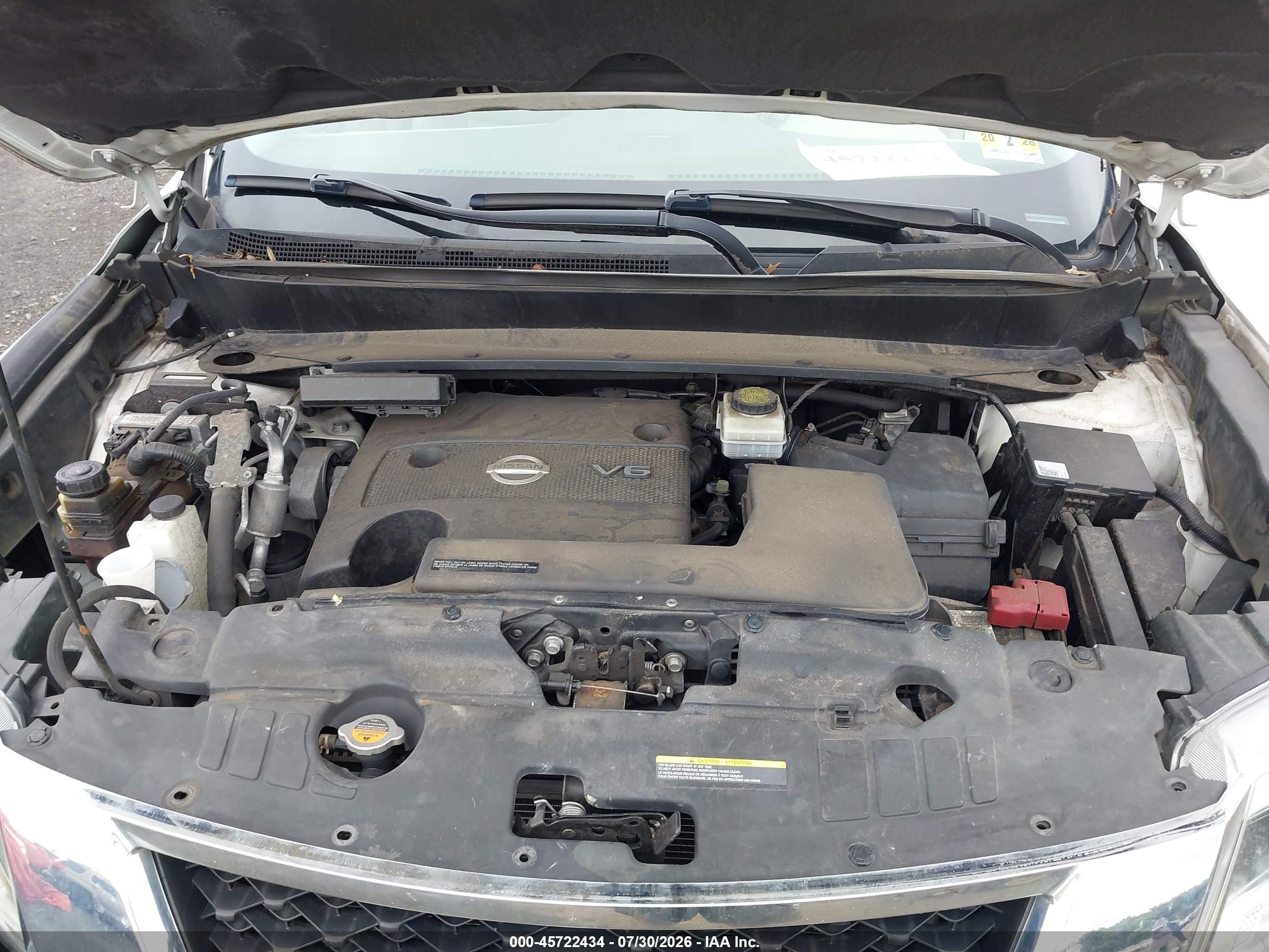 2015 Nissan Pathfinder Platinum White vin: 5N1AR2MM4FC715966