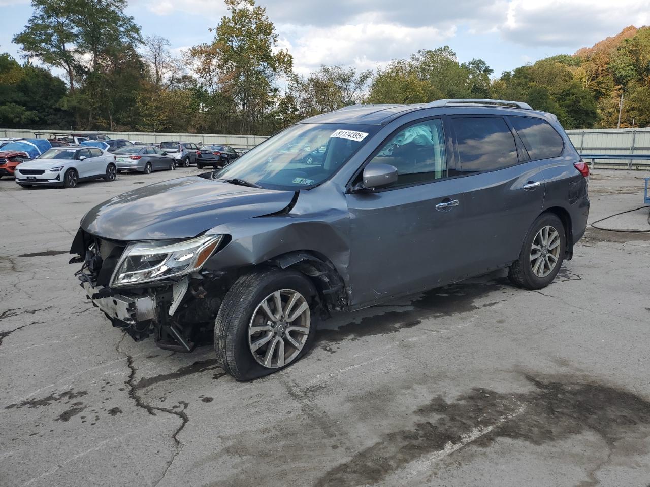 2015 Nissan Pathfinder S Silver vin: 5N1AR2MM4FC718785