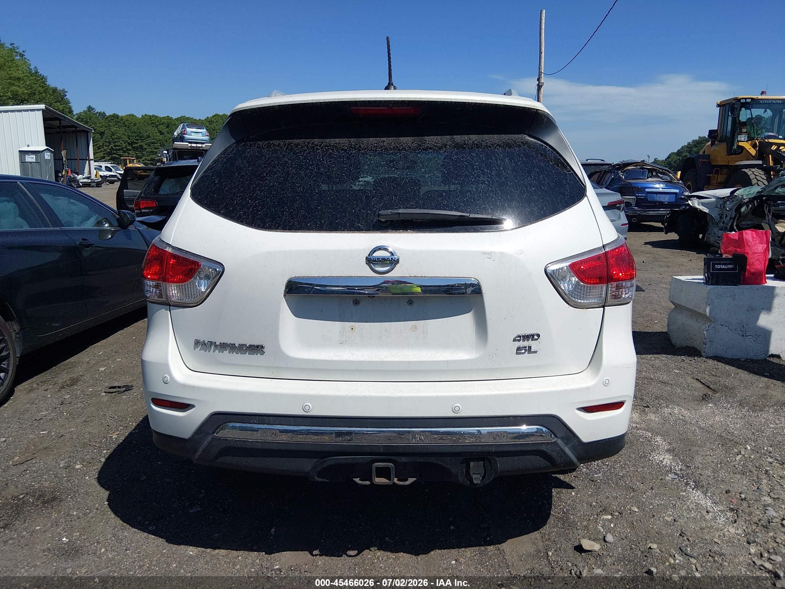 2013 Nissan Pathfinder Sl White vin: 5N1AR2MM5DC675443