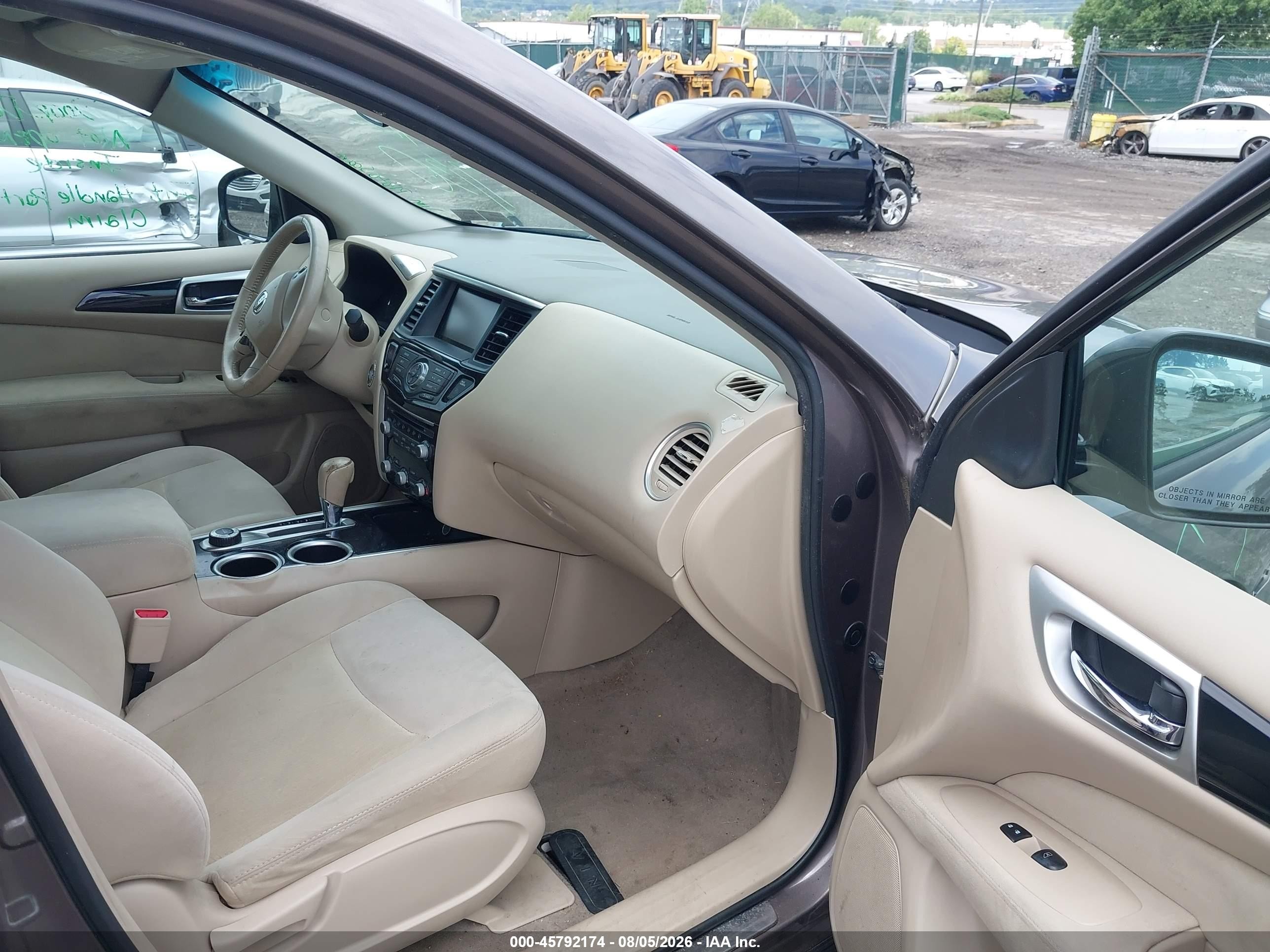 2014 Nissan Pathfinder Sv Gray vin: 5N1AR2MM5EC614935