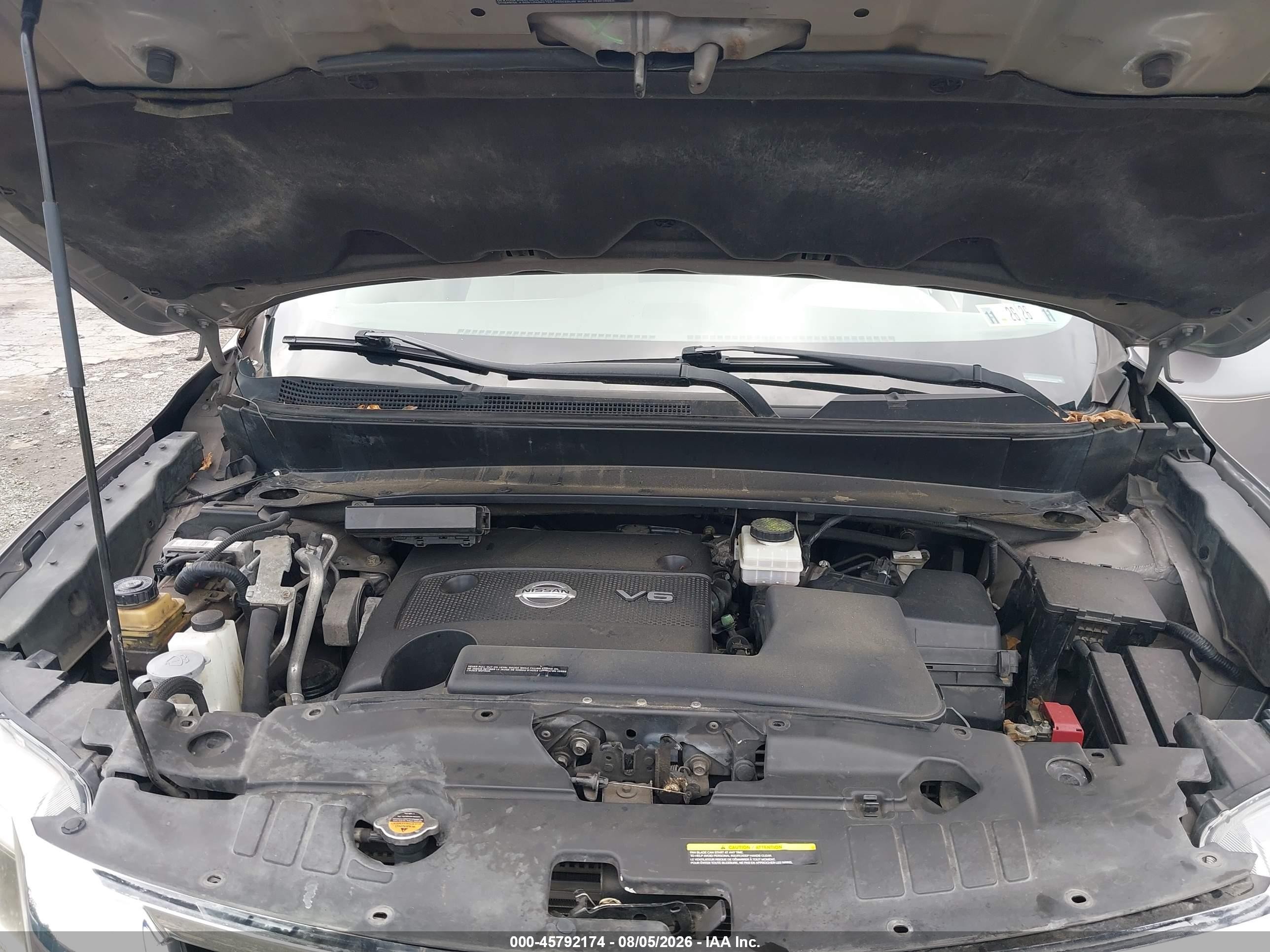 2014 Nissan Pathfinder Sv Gray vin: 5N1AR2MM5EC614935