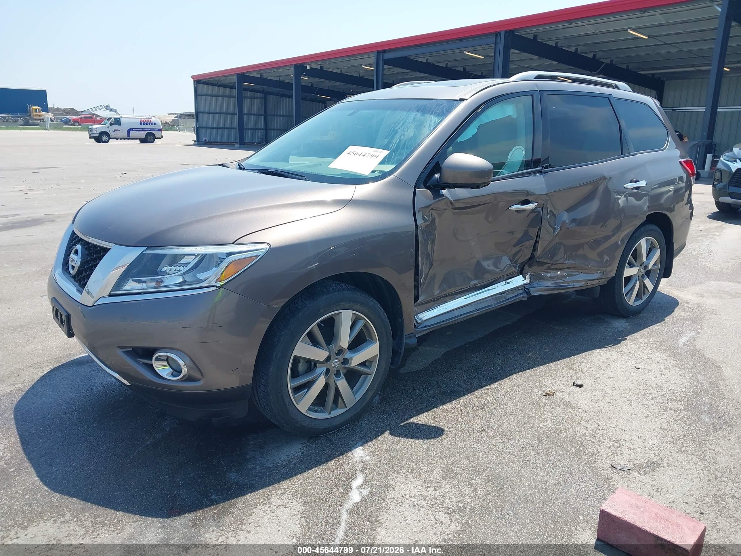 2014 Nissan Pathfinder Platinum Brown vin: 5N1AR2MM5EC616992
