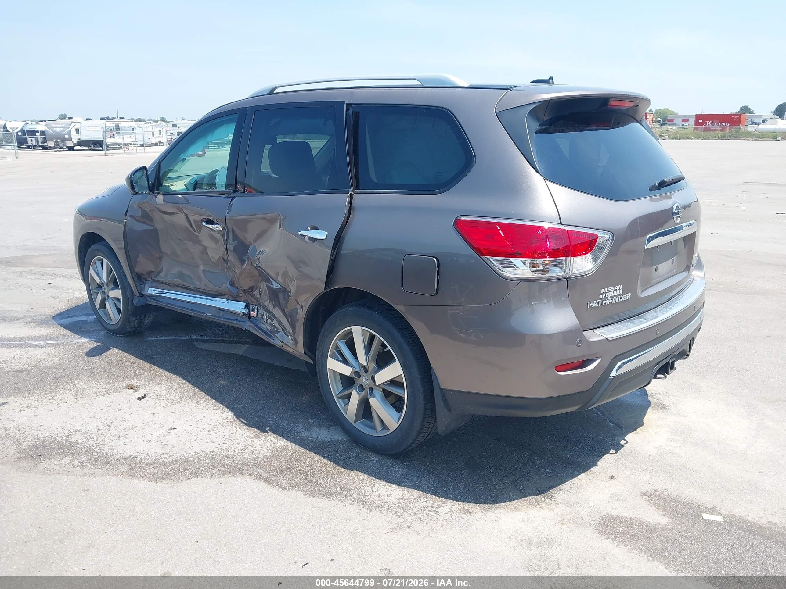 2014 Nissan Pathfinder Platinum Brown vin: 5N1AR2MM5EC616992