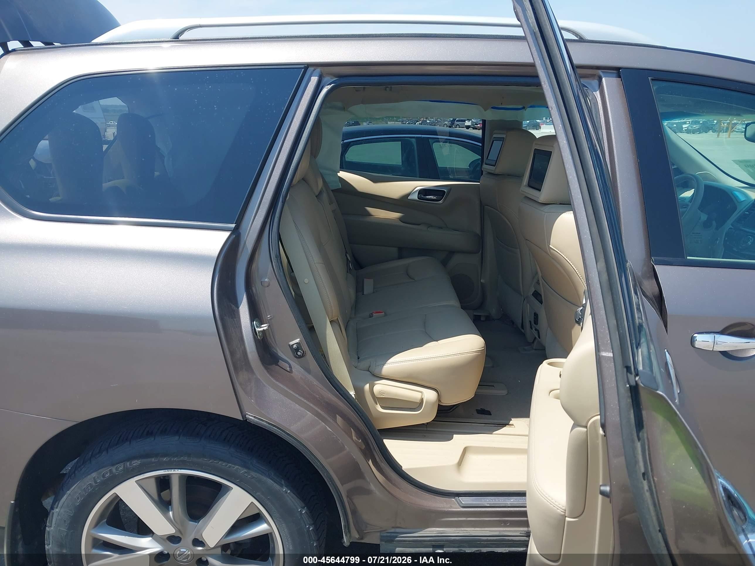 2014 Nissan Pathfinder Platinum Brown vin: 5N1AR2MM5EC616992