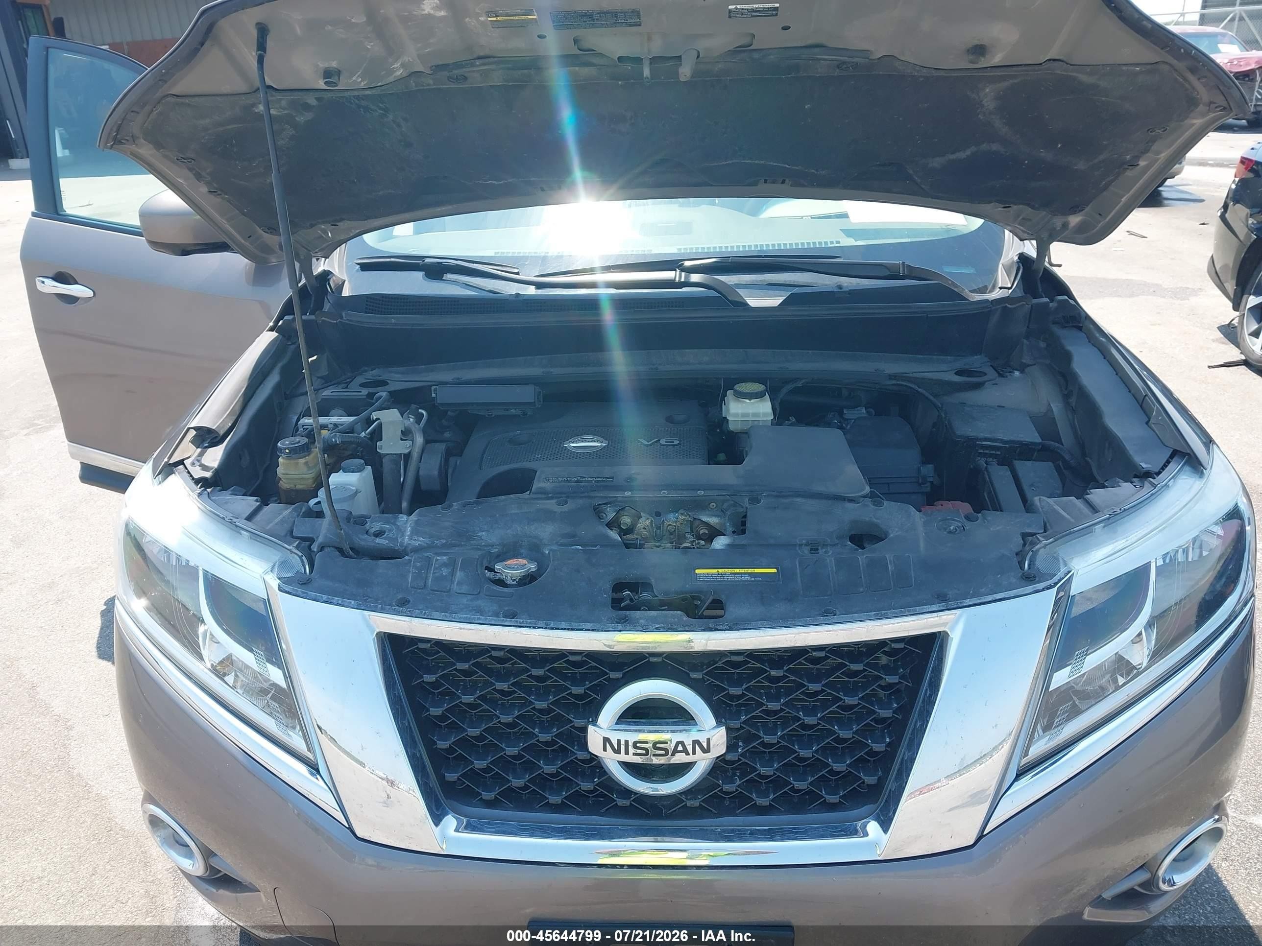 2014 Nissan Pathfinder Platinum Brown vin: 5N1AR2MM5EC616992