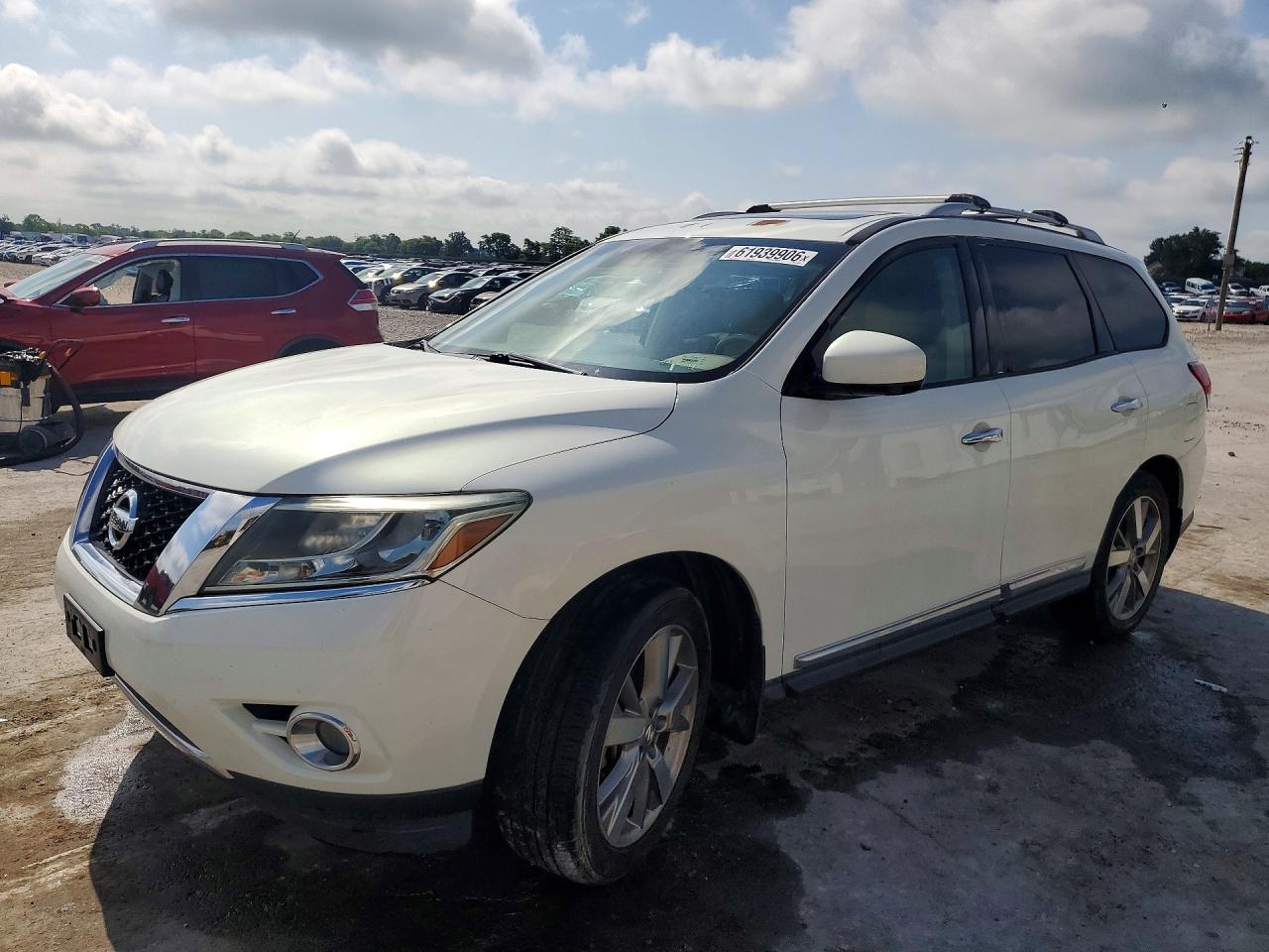 2014 Nissan Pathfinder S White vin: 5N1AR2MM5EC619424