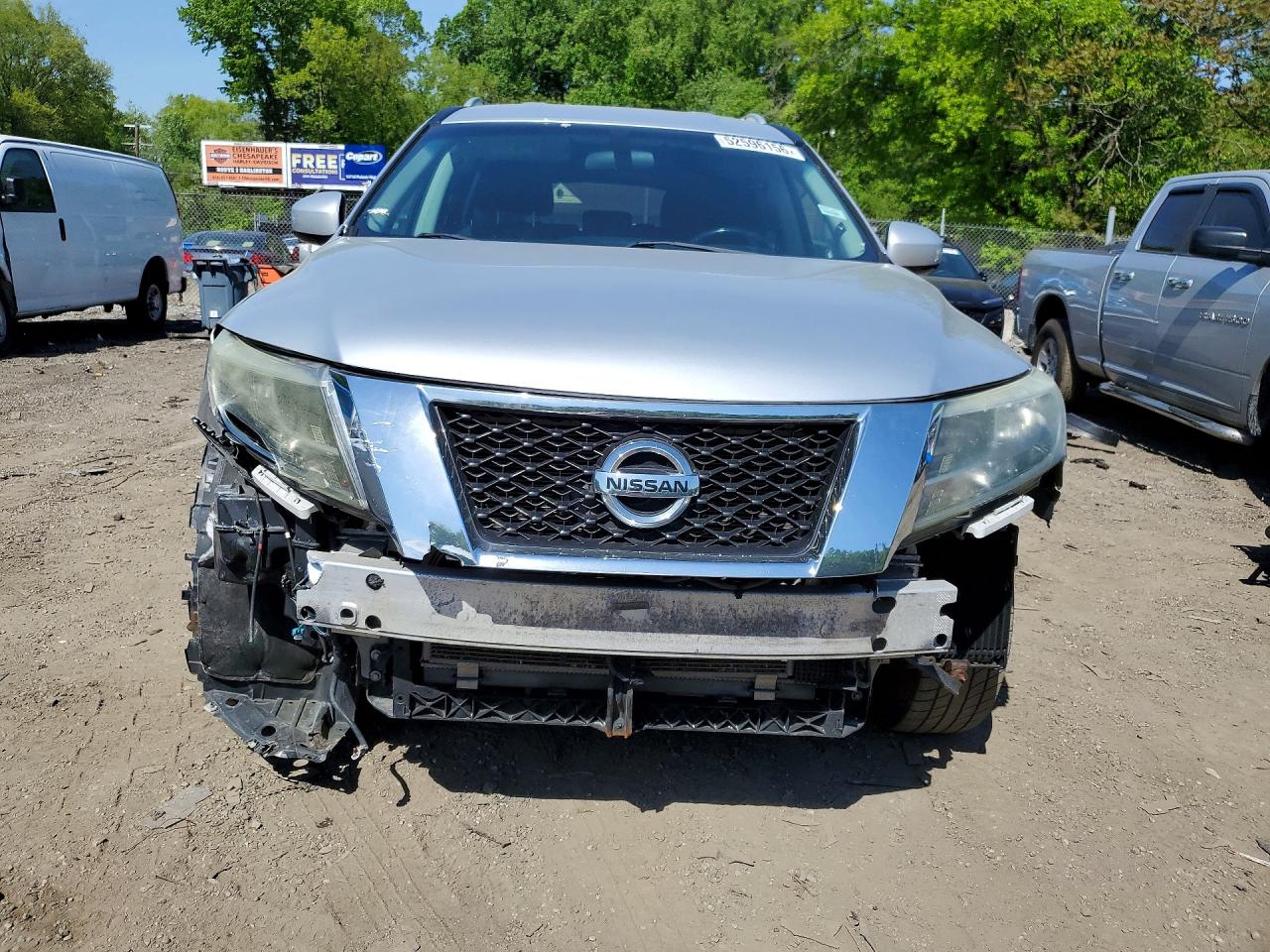 2014 Nissan Pathfinder Silver vin: 5N1AR2MM5EC624607