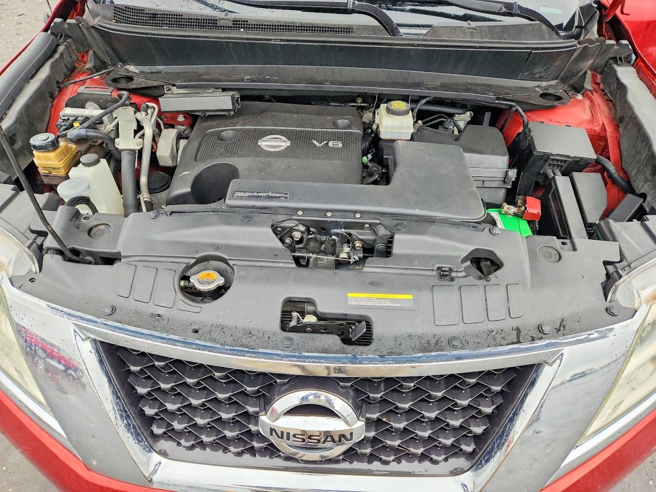 2014 Nissan Pathfinder S Red vin: 5N1AR2MM5EC627216