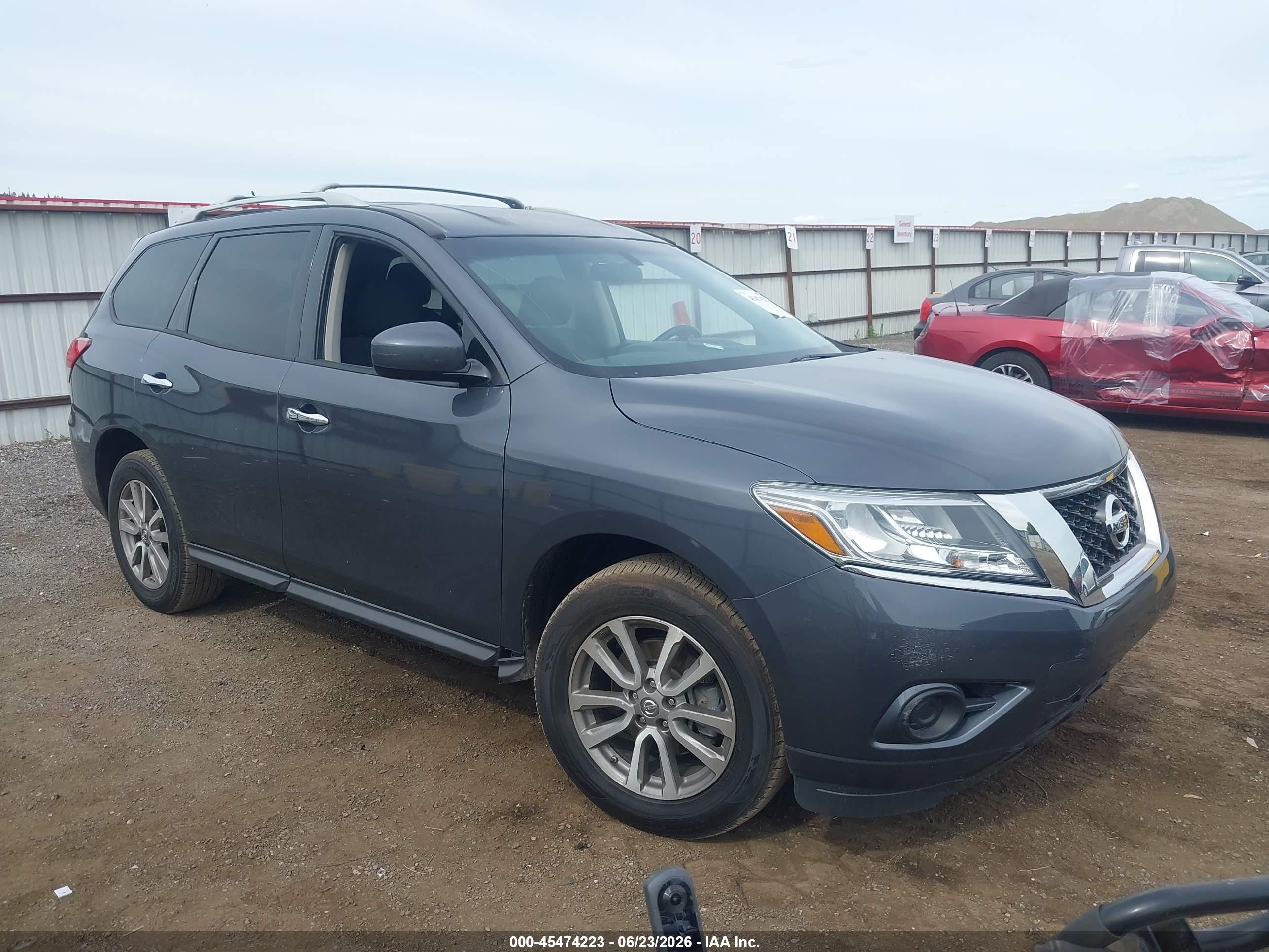 2014 Nissan Pathfinder Sv Gray vin: 5N1AR2MM5EC642234