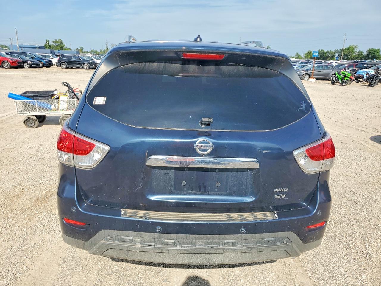 2014 Nissan Pathfinder Sv Blue vin: 5N1AR2MM5EC652519