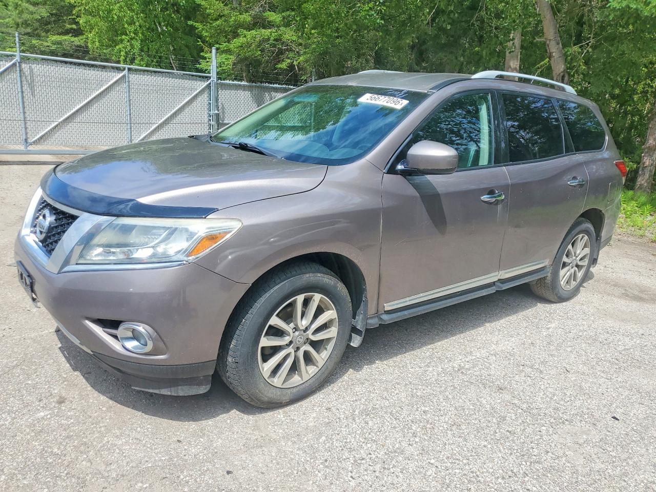 2014 Nissan Pathfinder S Brown vin: 5N1AR2MM5EC659454