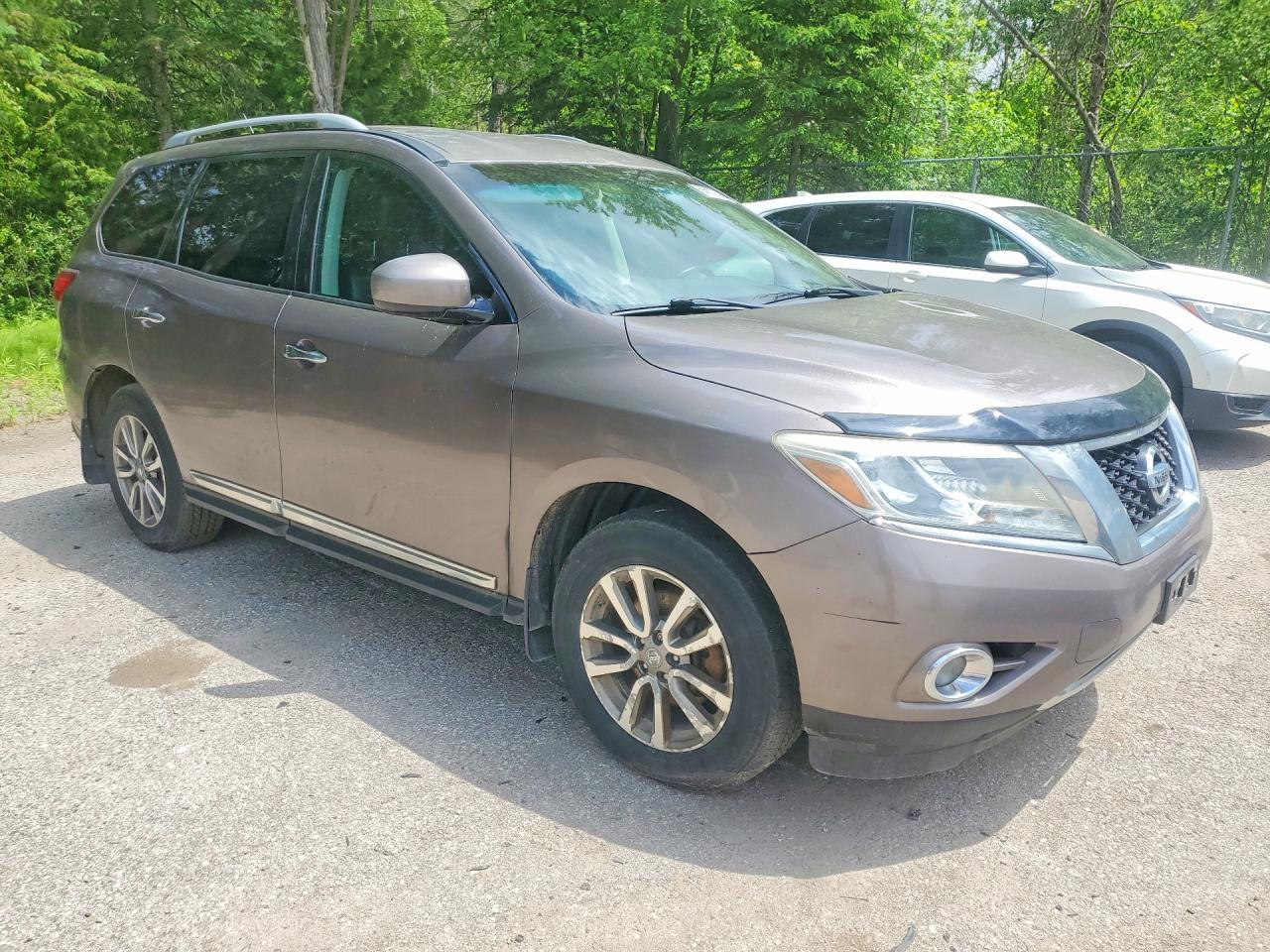 2014 Nissan Pathfinder S Brown vin: 5N1AR2MM5EC659454