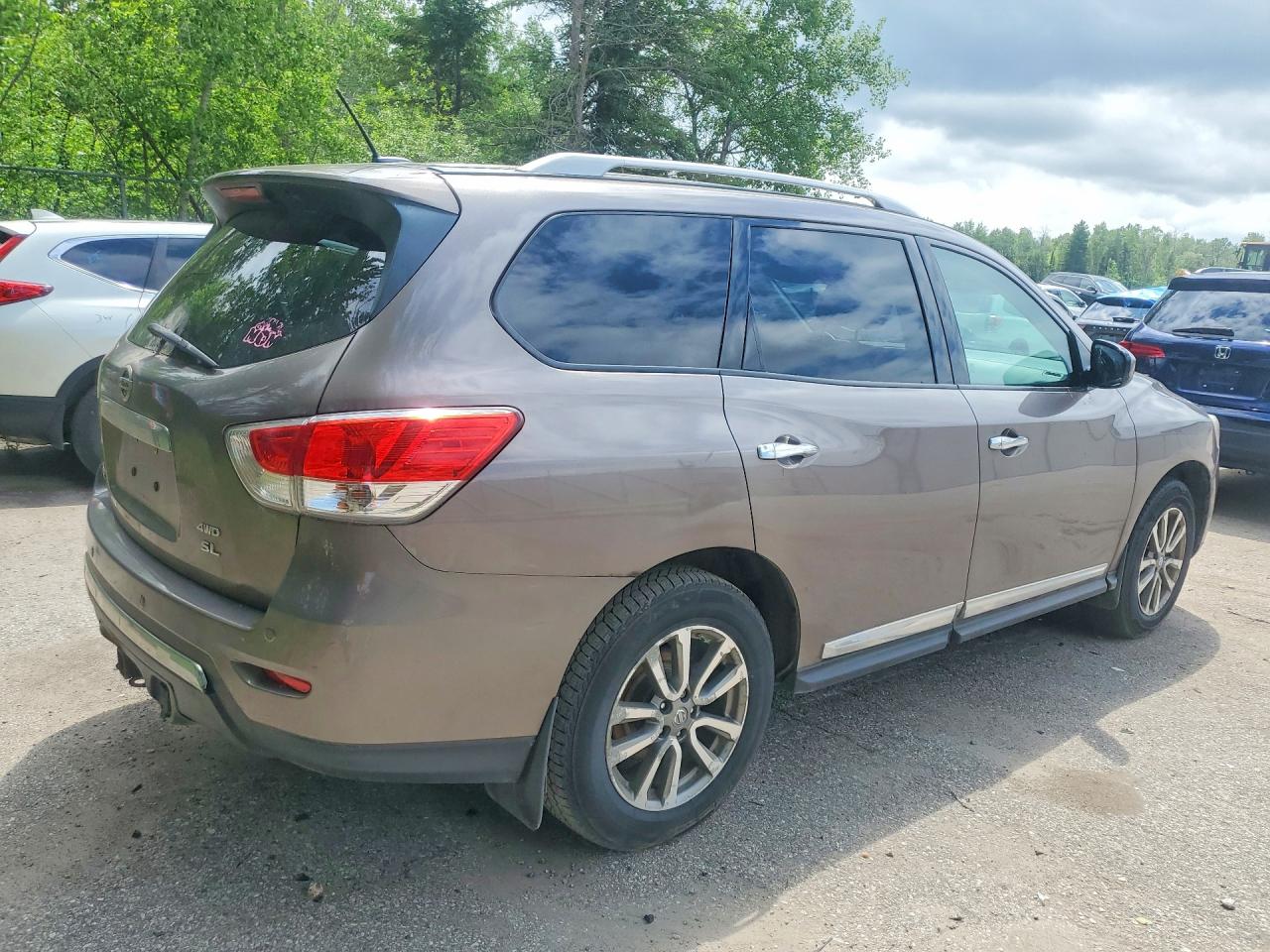 2014 Nissan Pathfinder S Brown vin: 5N1AR2MM5EC659454