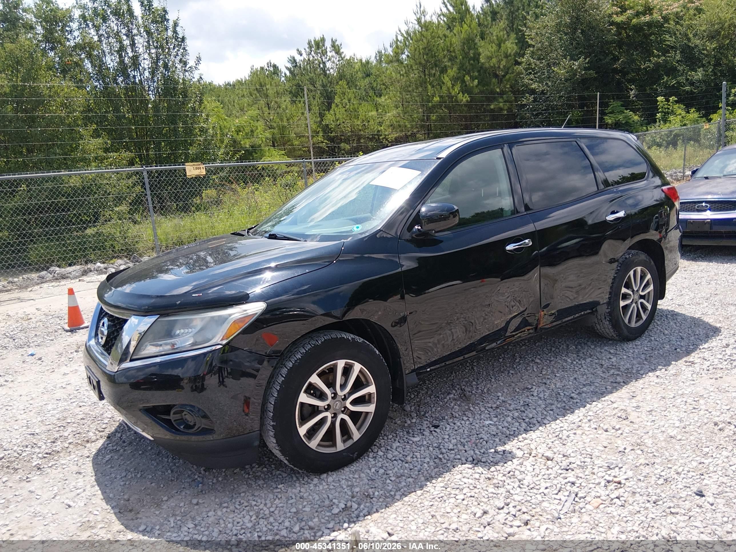 2014 Nissan Pathfinder S Black vin: 5N1AR2MM5EC697623