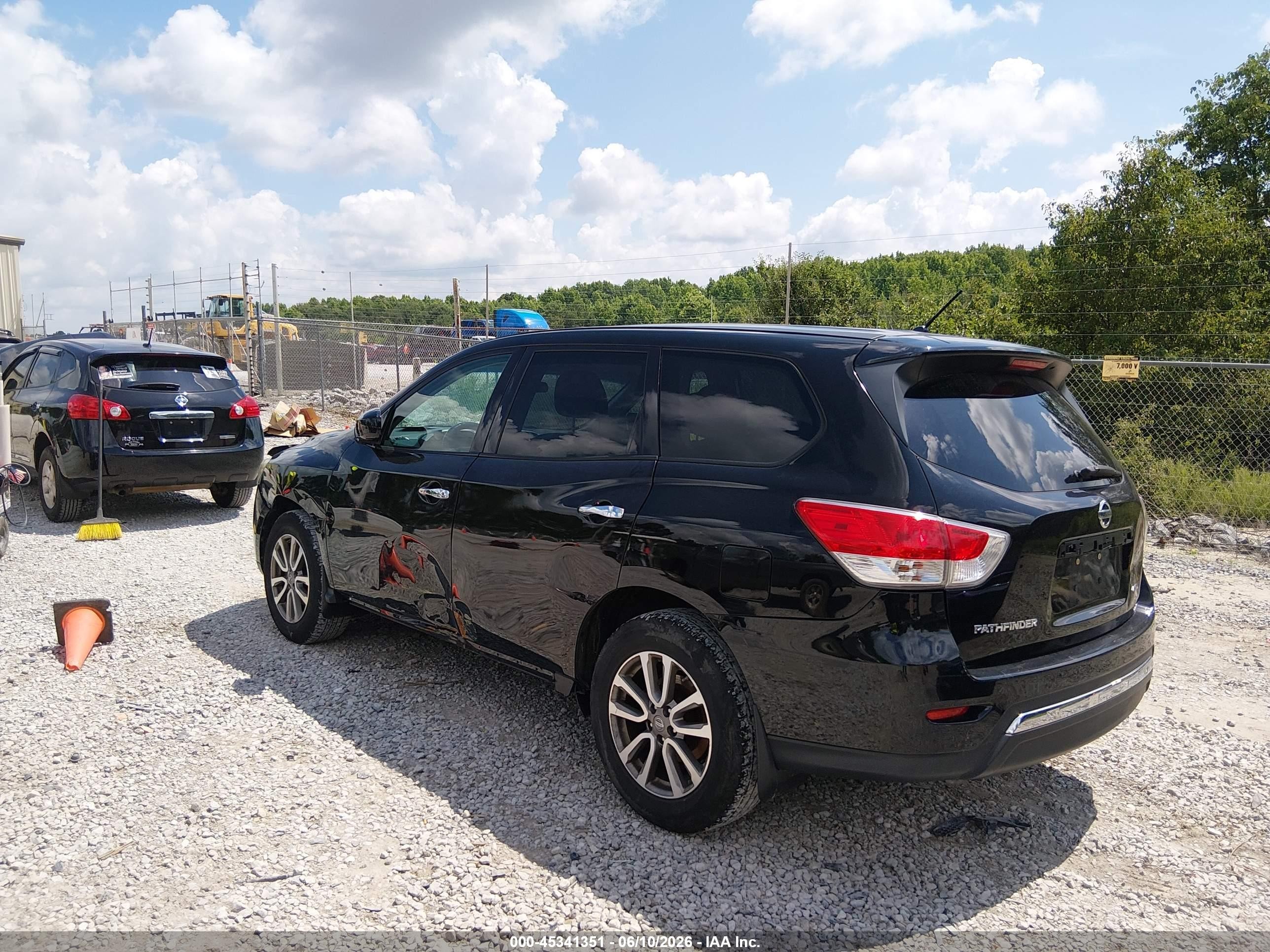 2014 Nissan Pathfinder S Black vin: 5N1AR2MM5EC697623