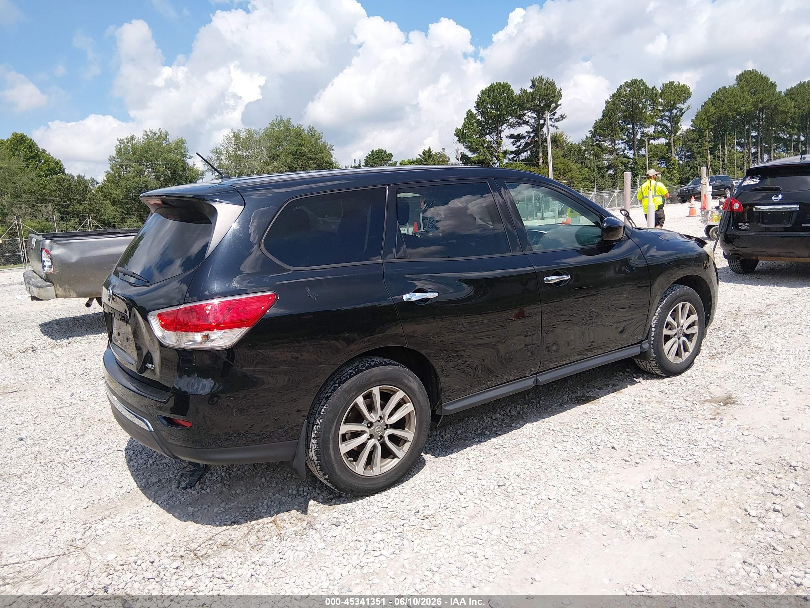 2014 Nissan Pathfinder S Black vin: 5N1AR2MM5EC697623