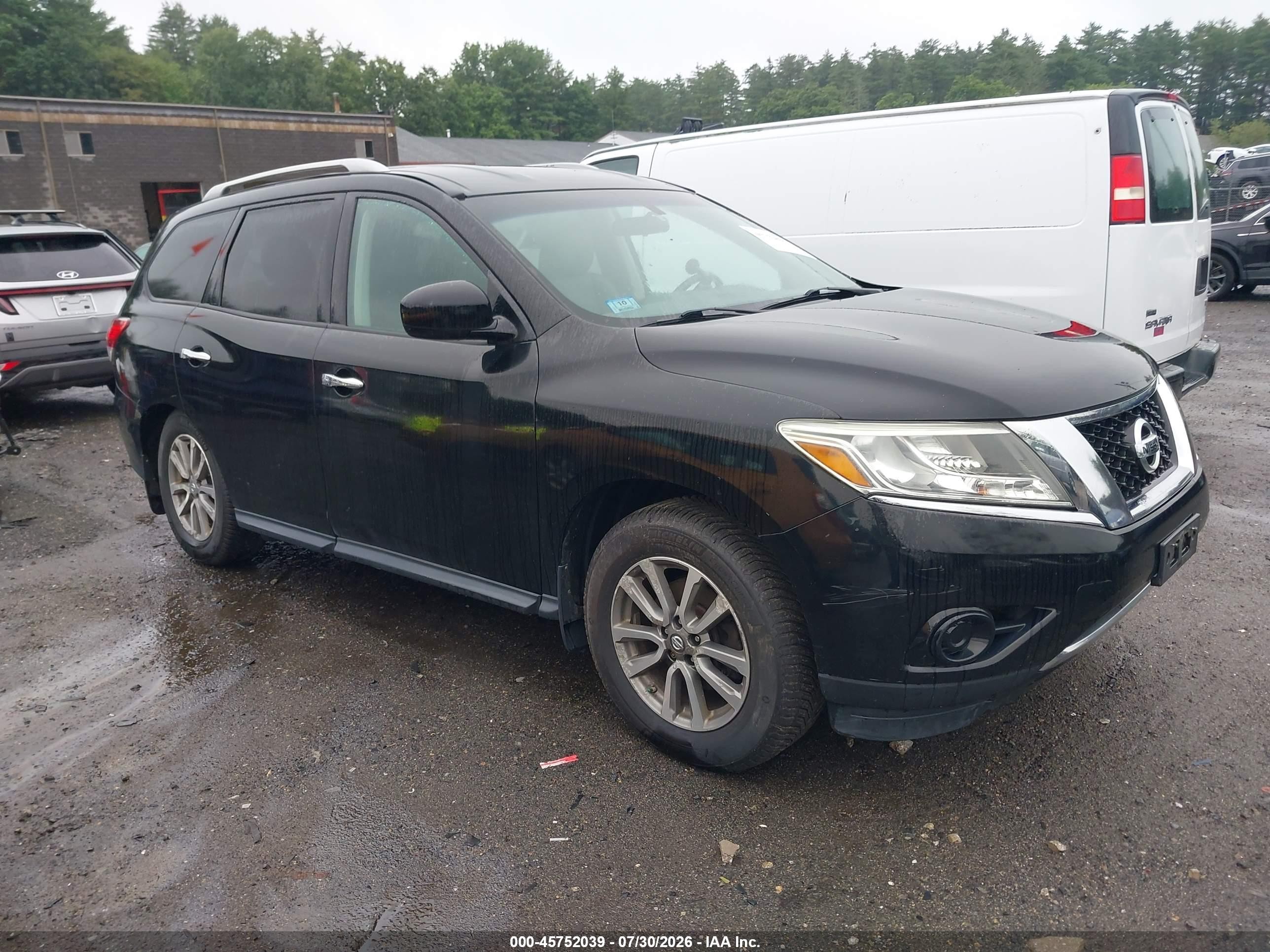 2014 Nissan Pathfinder Sv Black vin: 5N1AR2MM5EC698710