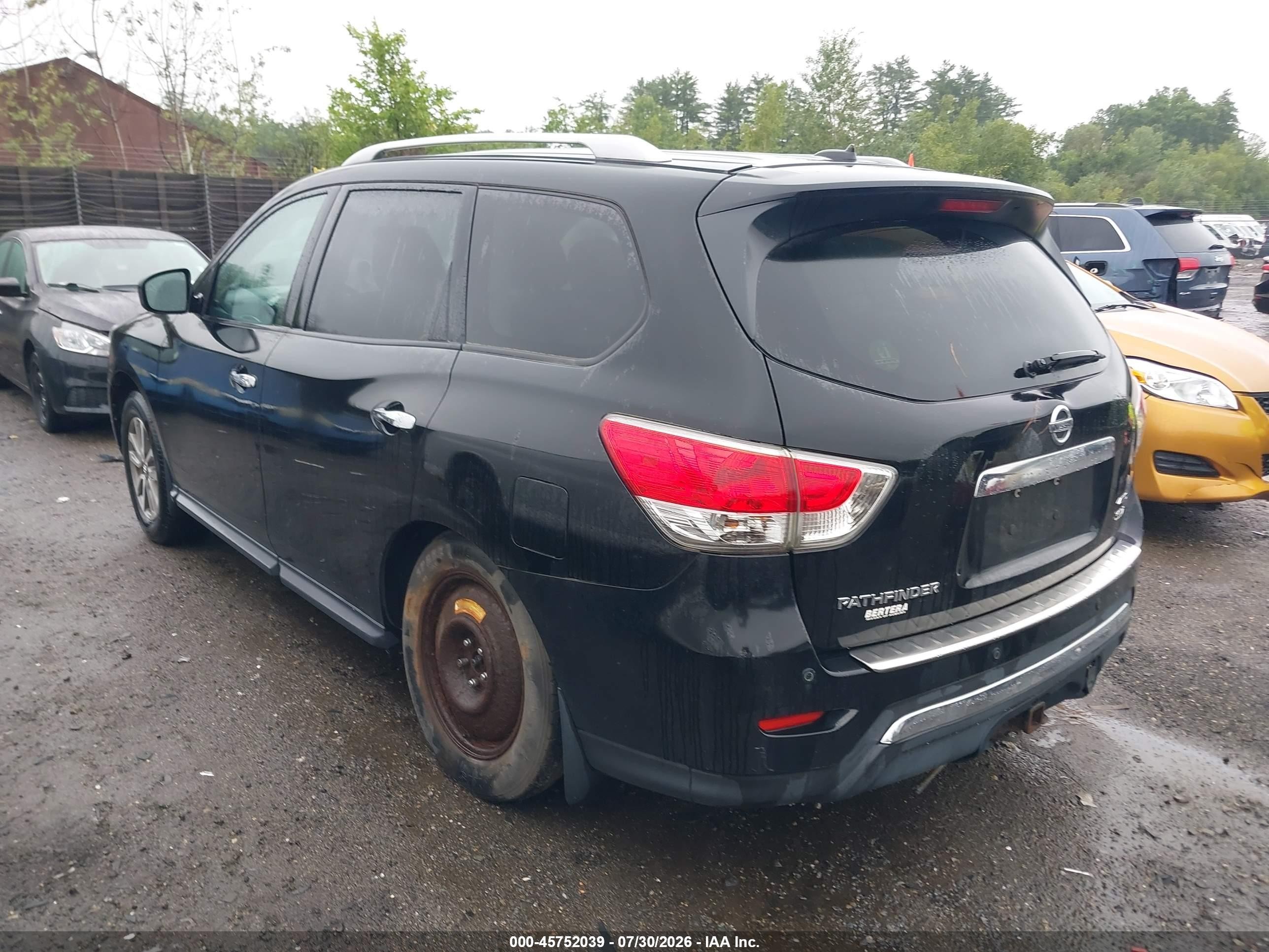 2014 Nissan Pathfinder Sv Black vin: 5N1AR2MM5EC698710