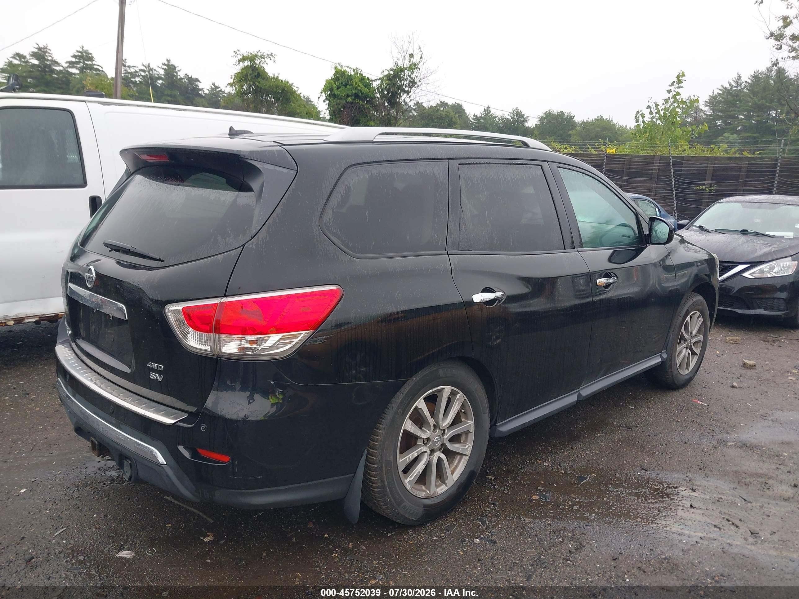 2014 Nissan Pathfinder Sv Black vin: 5N1AR2MM5EC698710