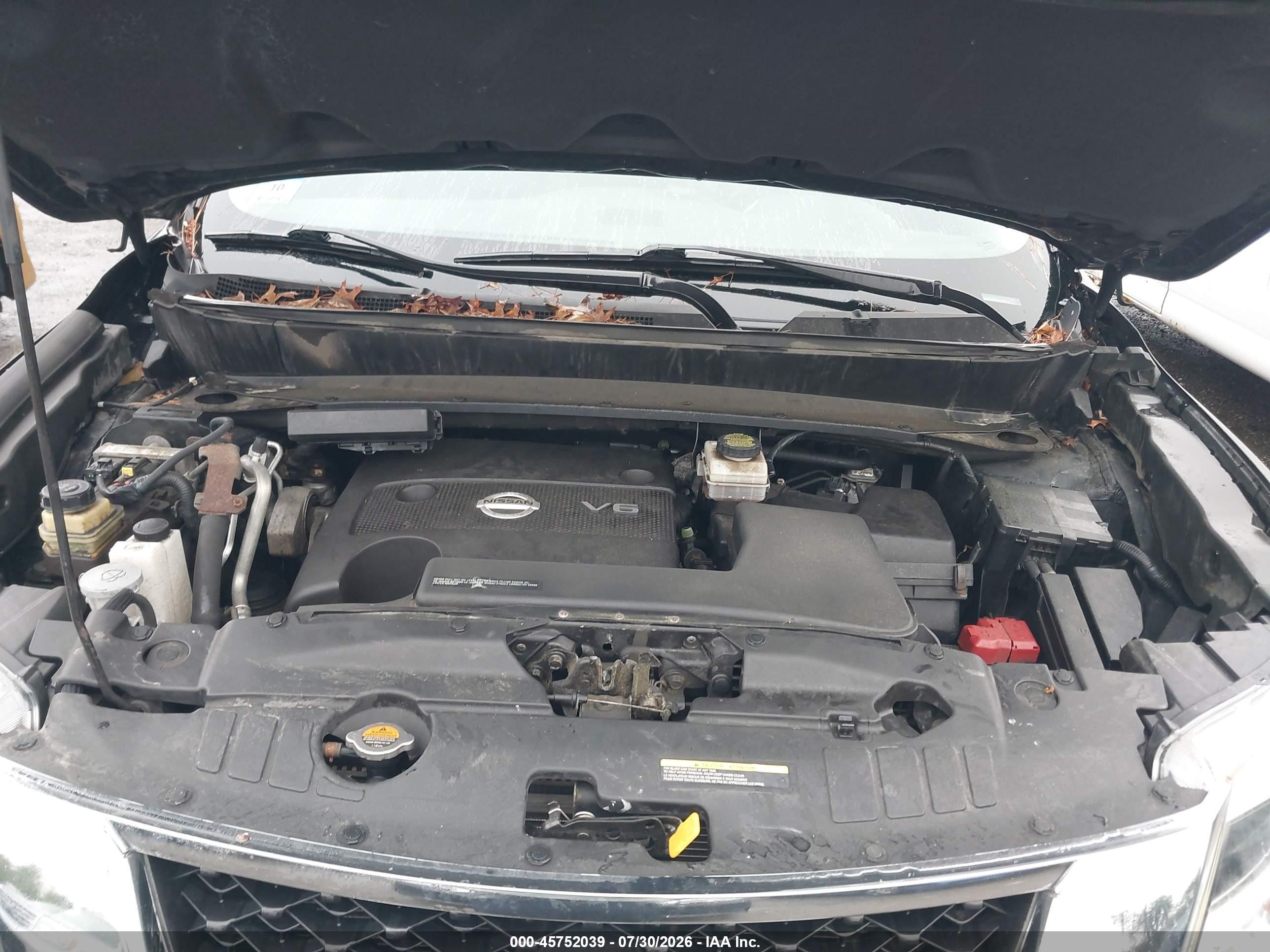 2014 Nissan Pathfinder Sv Black vin: 5N1AR2MM5EC698710