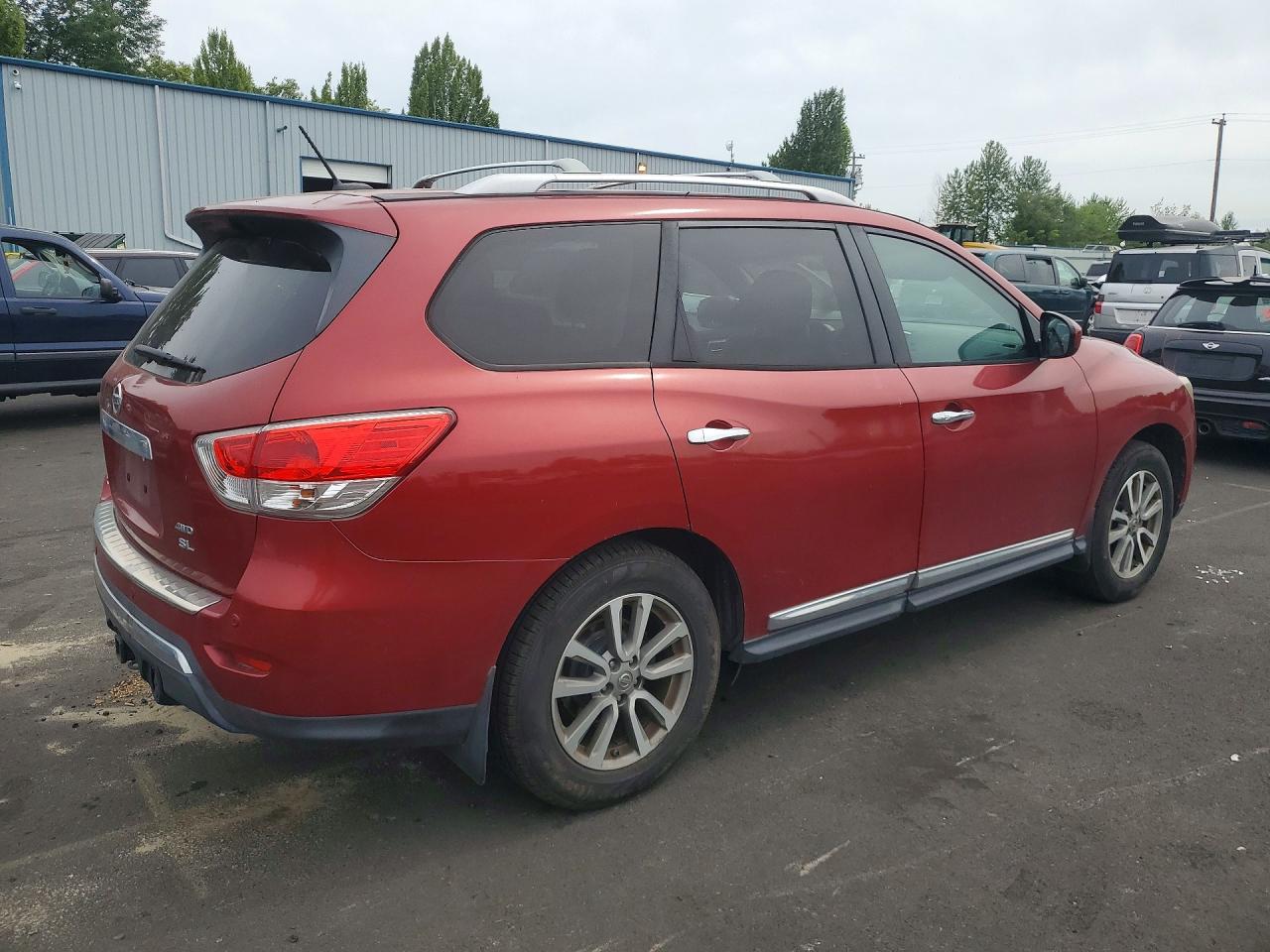 2014 Nissan Pathfinder S Red vin: 5N1AR2MM5EC711388