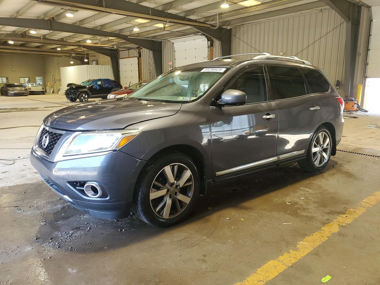2014 Nissan Pathfinder S Gray vin: 5N1AR2MM5EC723086